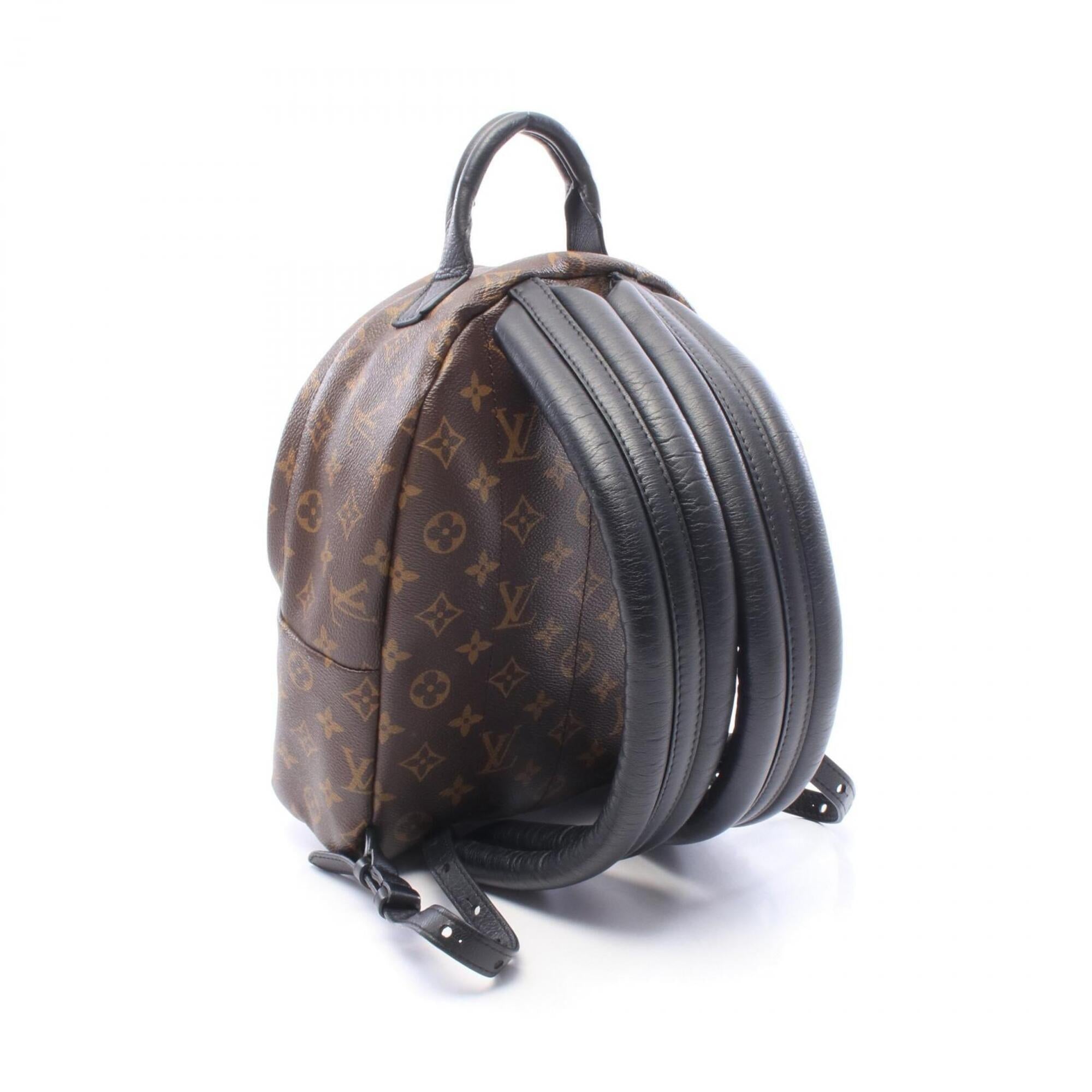 Louis Vuitton Beige Brown Coated Canvas Leather Backpack Handbag (Pre-Owned)
