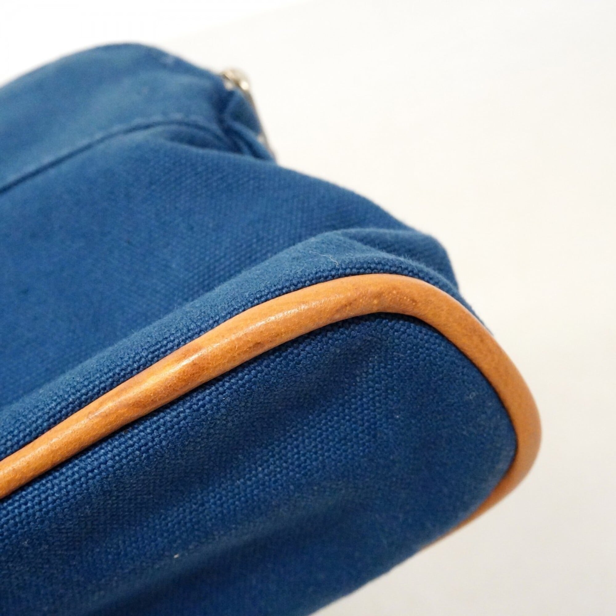 Hermes Blue Canvas Pouch (Pre-Owned)