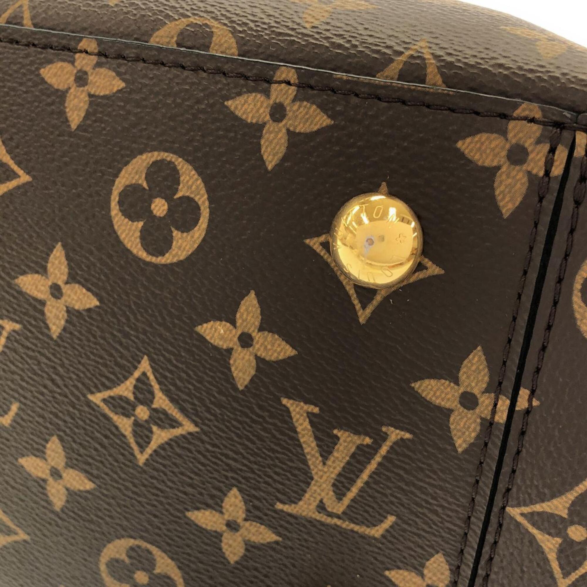 Louis Vuitton Black Marron Coated Canvas Handbag (Pre-Owned)