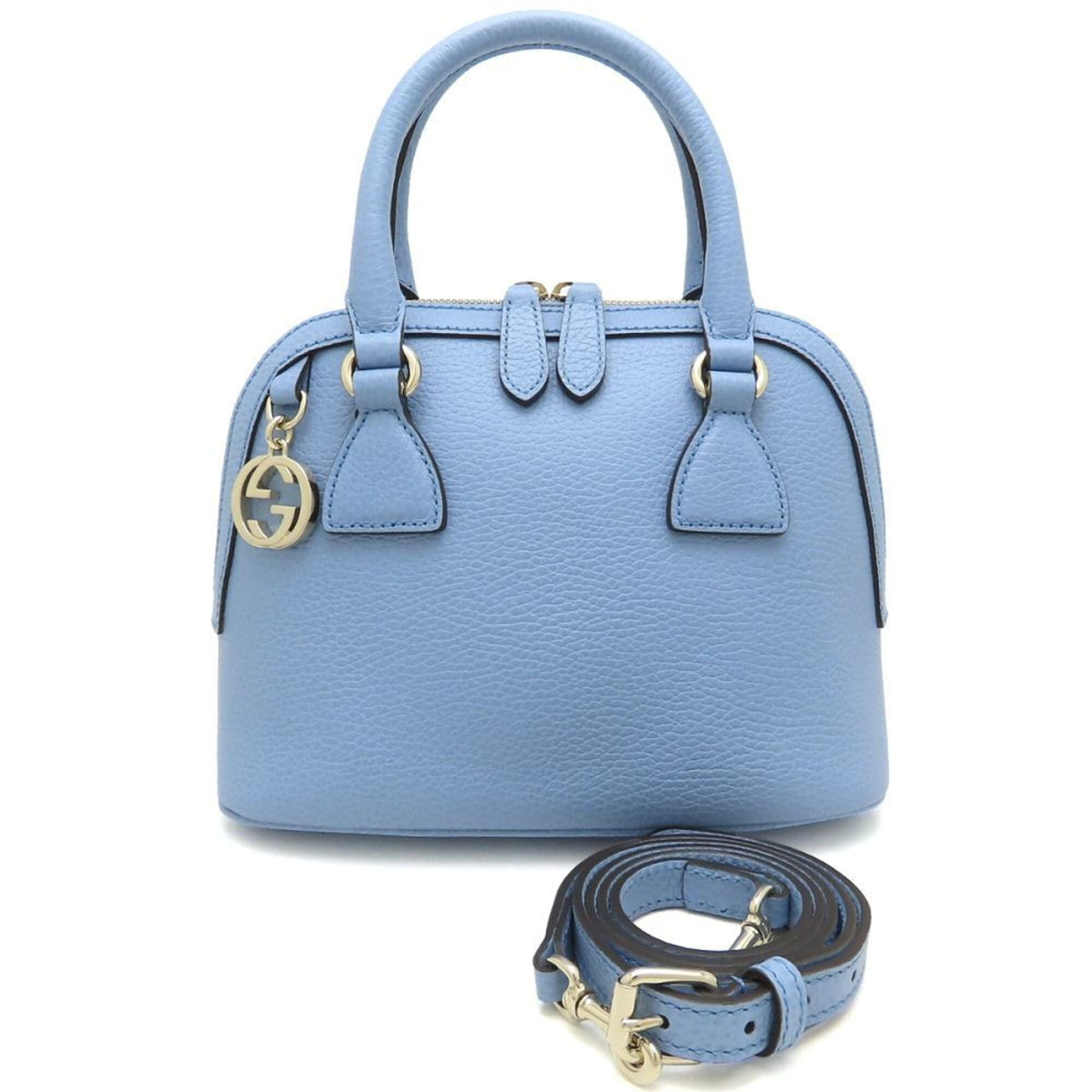 Gucci Light Blue Leather Handbag (Pre-Owned)