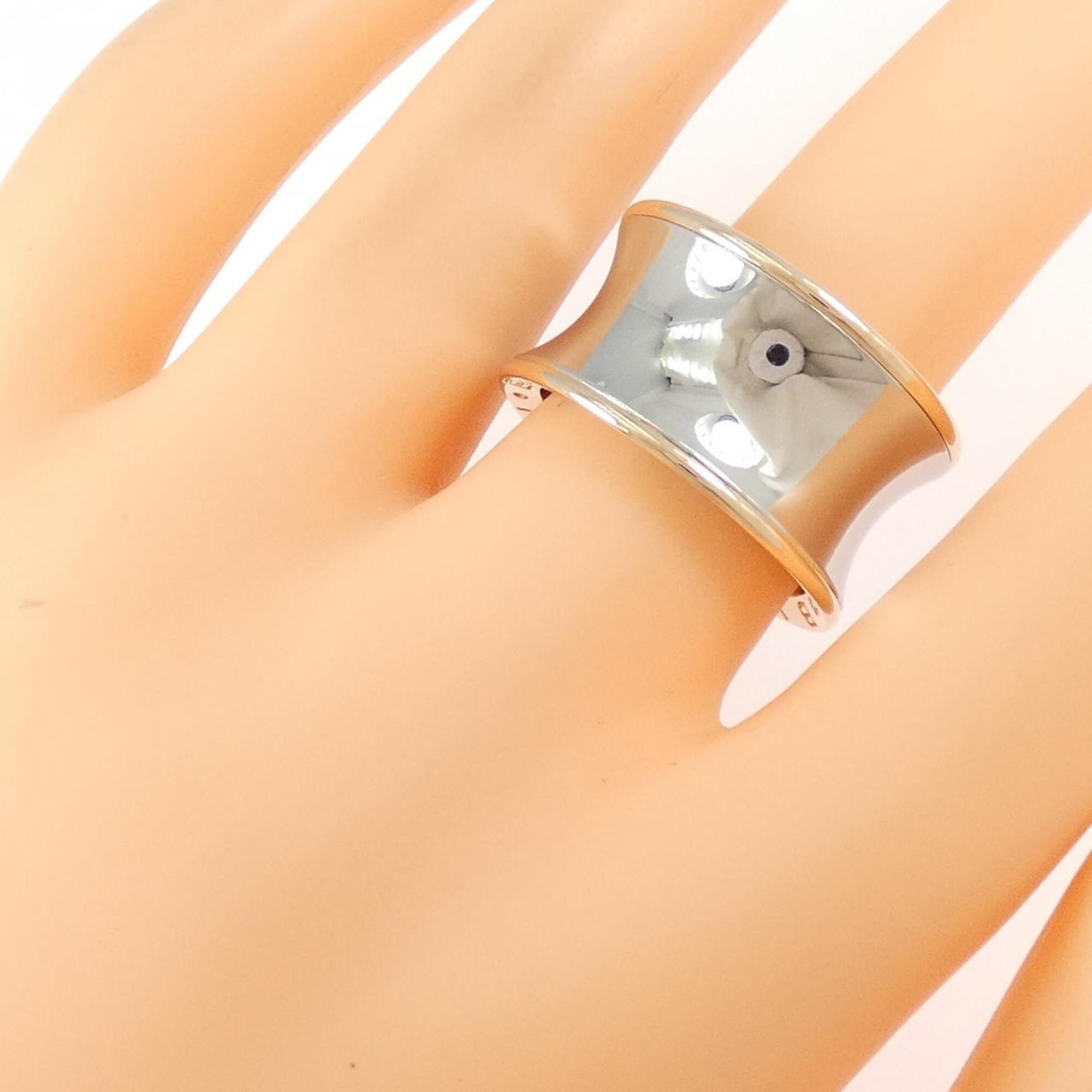 Bvlgari B.Zero1 Pink Gold (18K) Stainless Steel Band Ring (Pre-Owned)