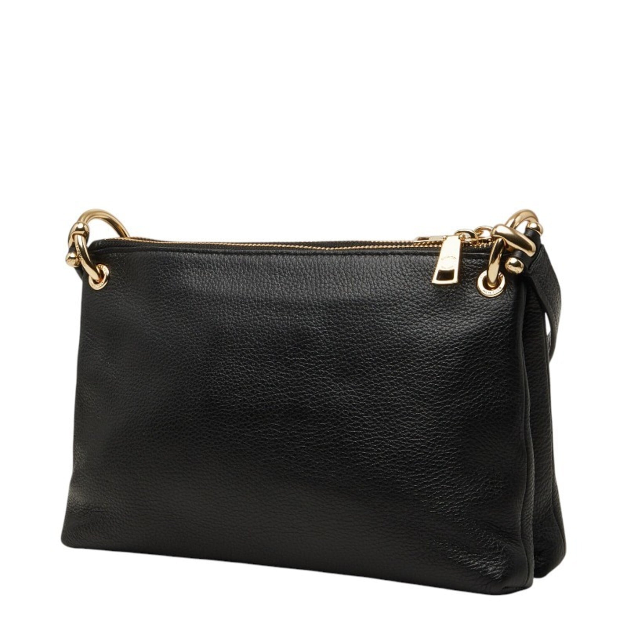 Coach Black Leather Shoulder Bag (Pre-Owned)
