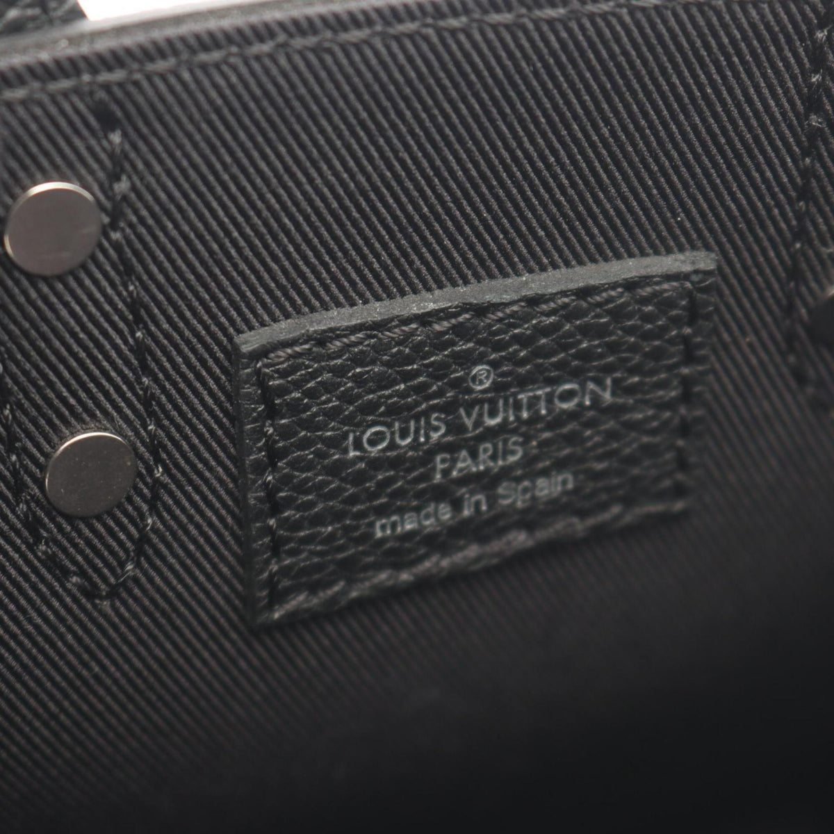 Louis Vuitton Black Damier Canvas Noir Leather Handbag (Pre-Owned)
