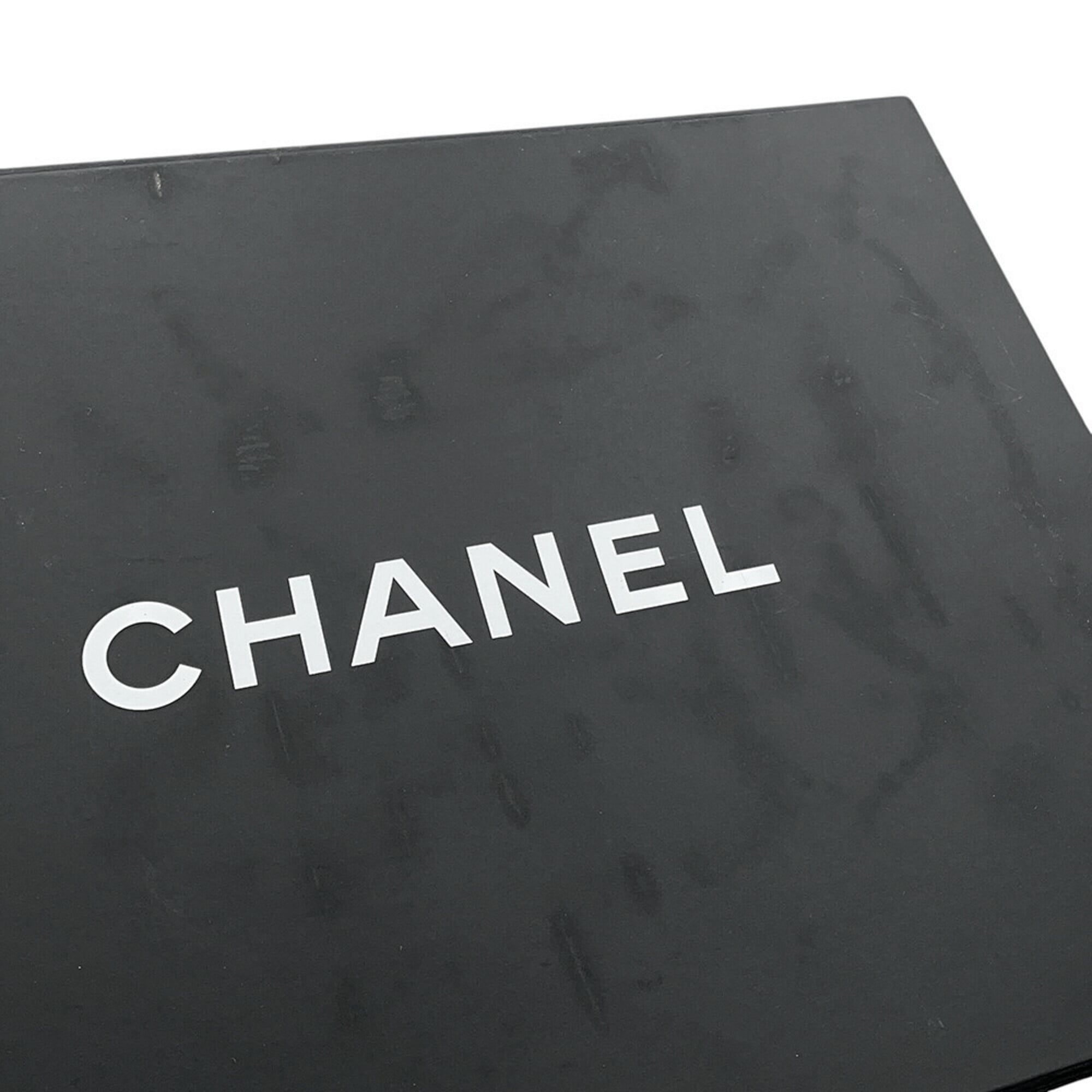 Chanel Matelasse Black Ivory Nylon Leather Handbag Tote Bag (Pre-Owned)