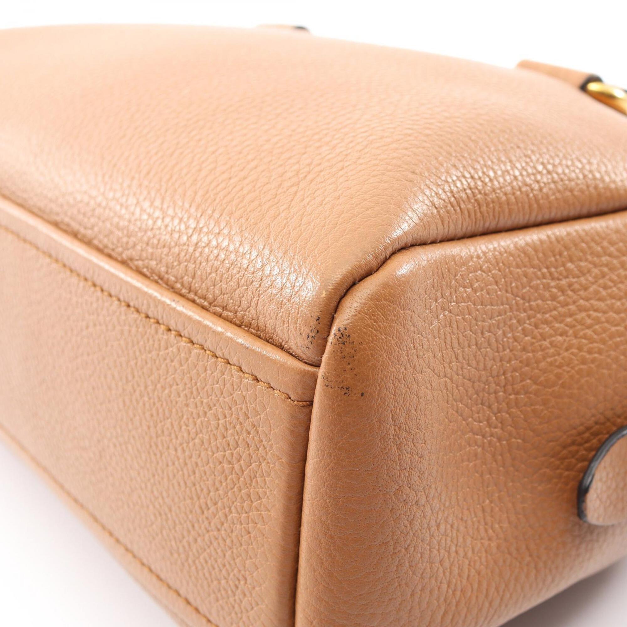 Prada Brown Leather Handbag (Pre-Owned)