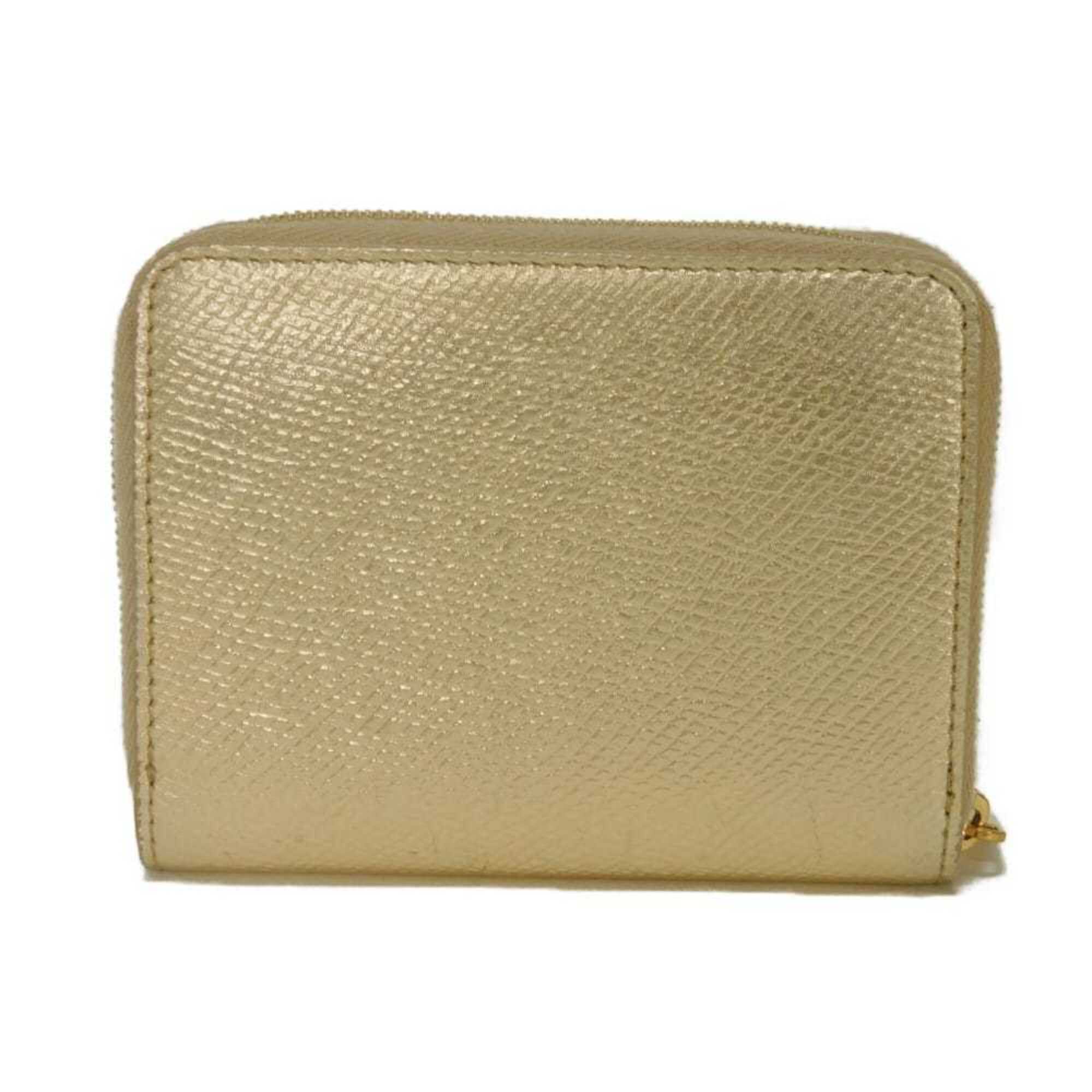 Celine Gold Metallic Gold Leather Coin Purse/Coin Case (Pre-Owned)