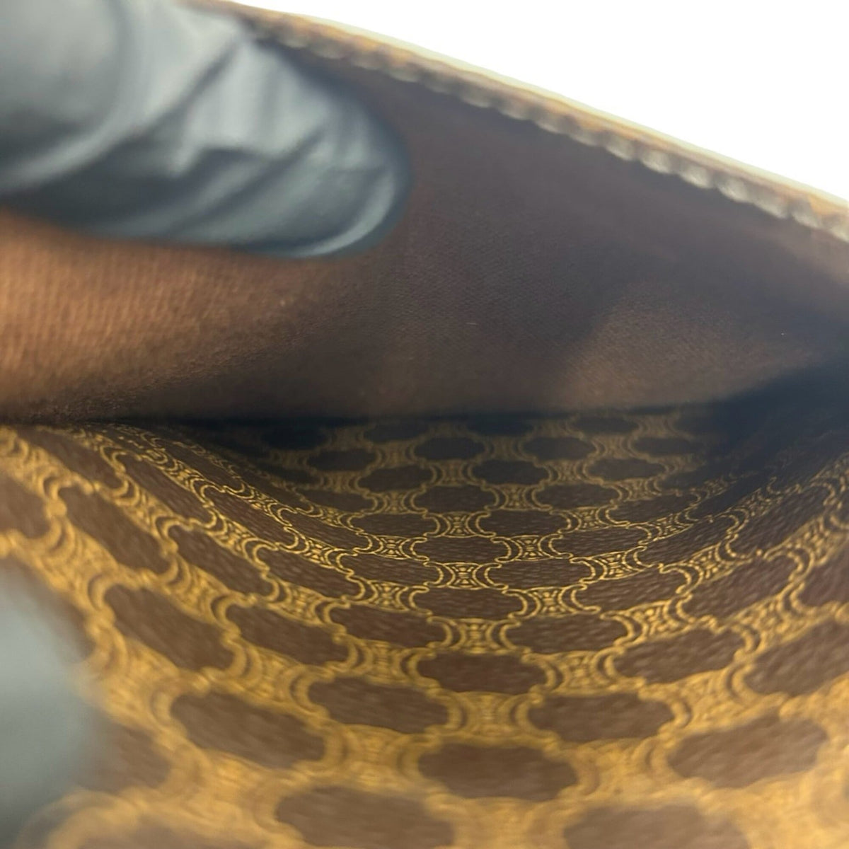 Celine Brown Leather Pvc Pochette Shoulder Bag (Pre-Owned)