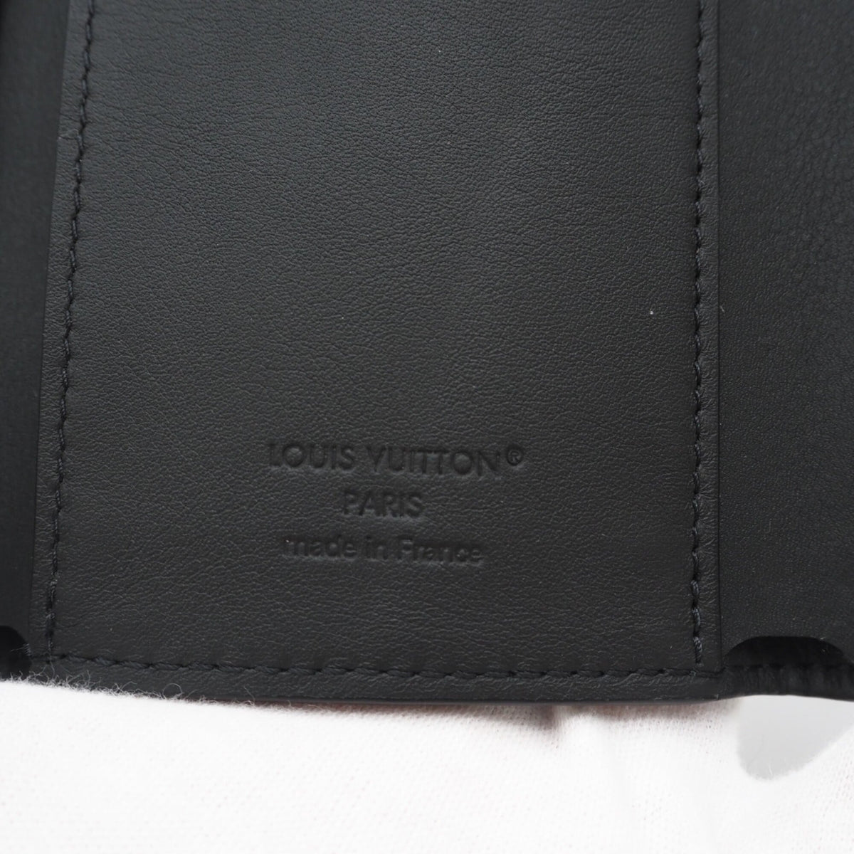 Louis Vuitton Monogram Shadow Black Leather Wallet (Tri-Fold) (Pre-Owned)