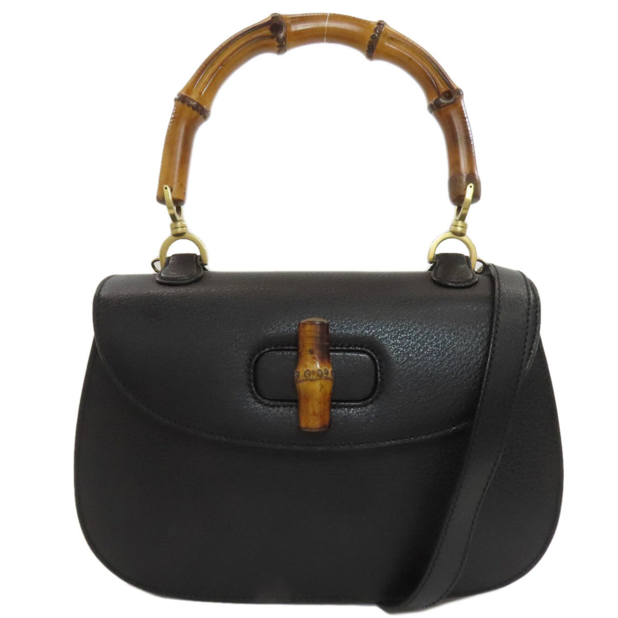 Gucci Black Leather Handbag (Pre-Owned)