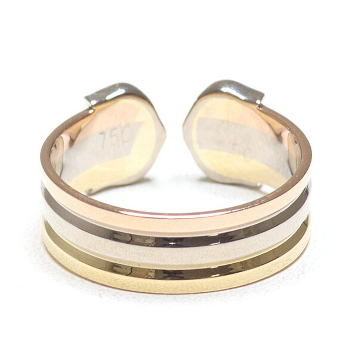 Cartier Pink Gold White Gold Yellow Gold Yellow Gold (18K) Pink Gold (18K) White Gold (18K) Band Ring (Pre-Owned)