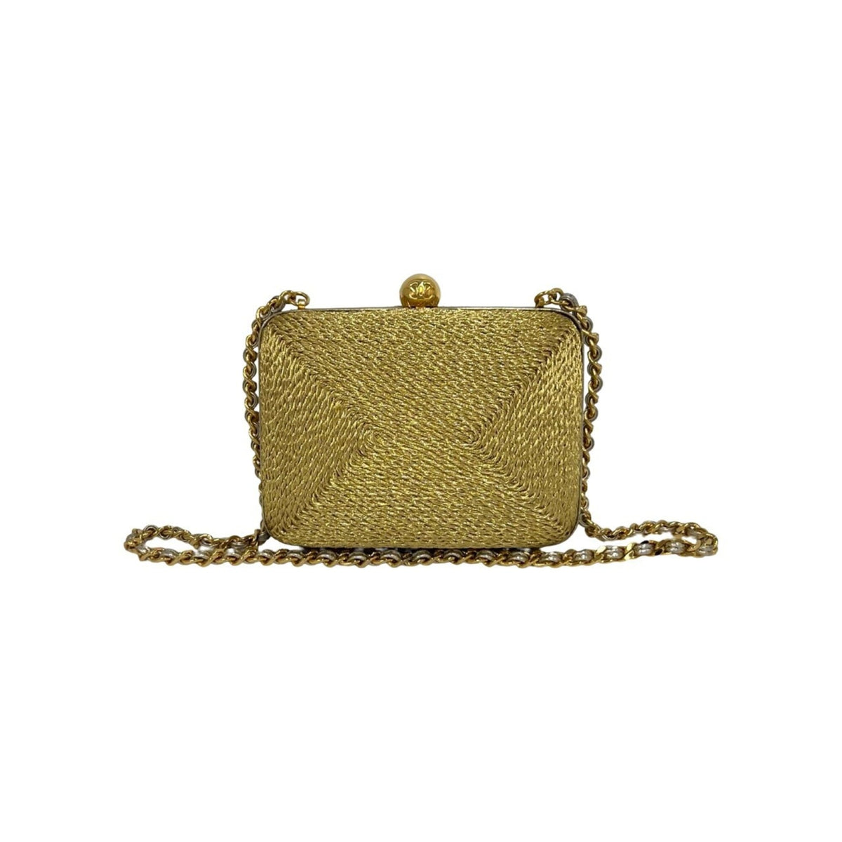 Chanel Gold Canvas Shoulder Bag (Pre-Owned)