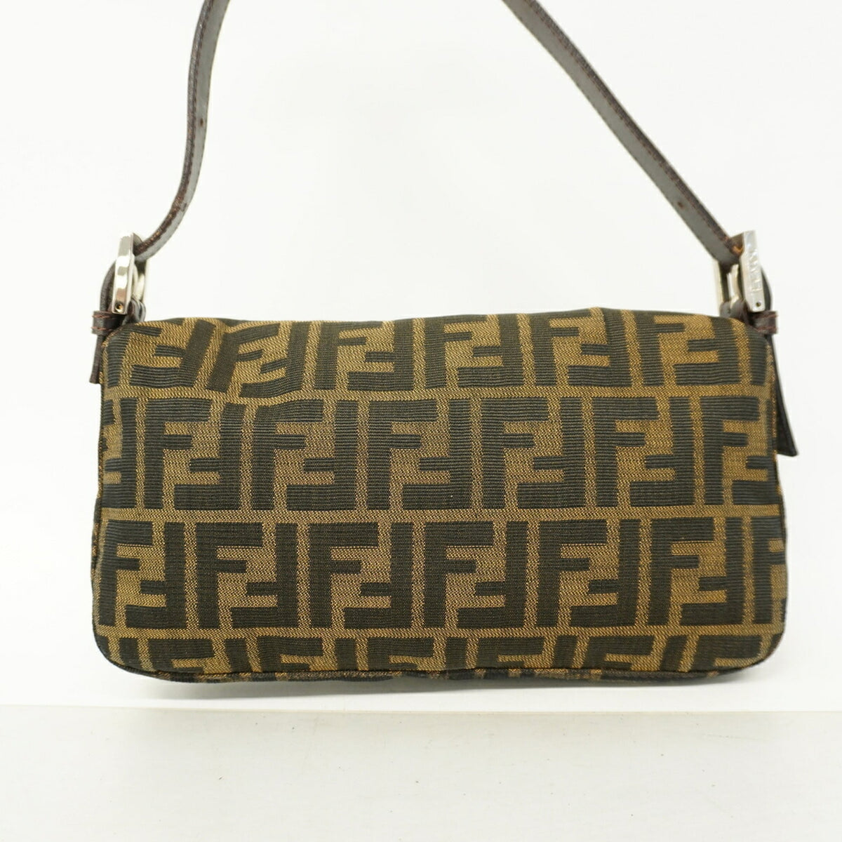 Fendi Brown Nylon Canvas Handbag (Pre-Owned)