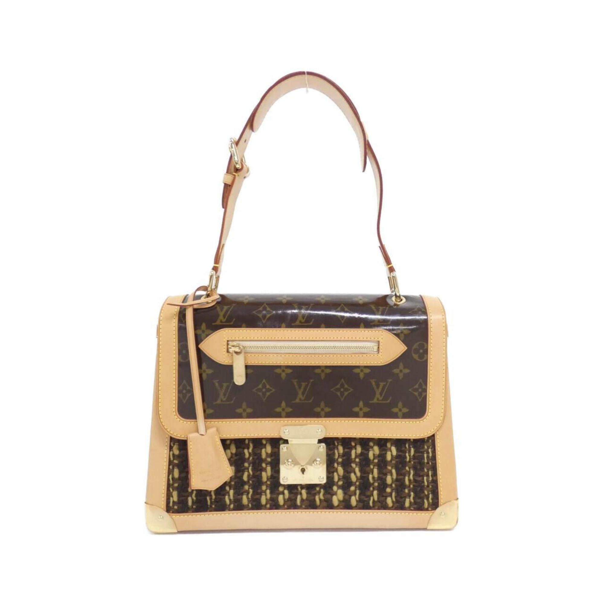 Louis Vuitton Brown Pvc Tweed Handbag (Pre-Owned)