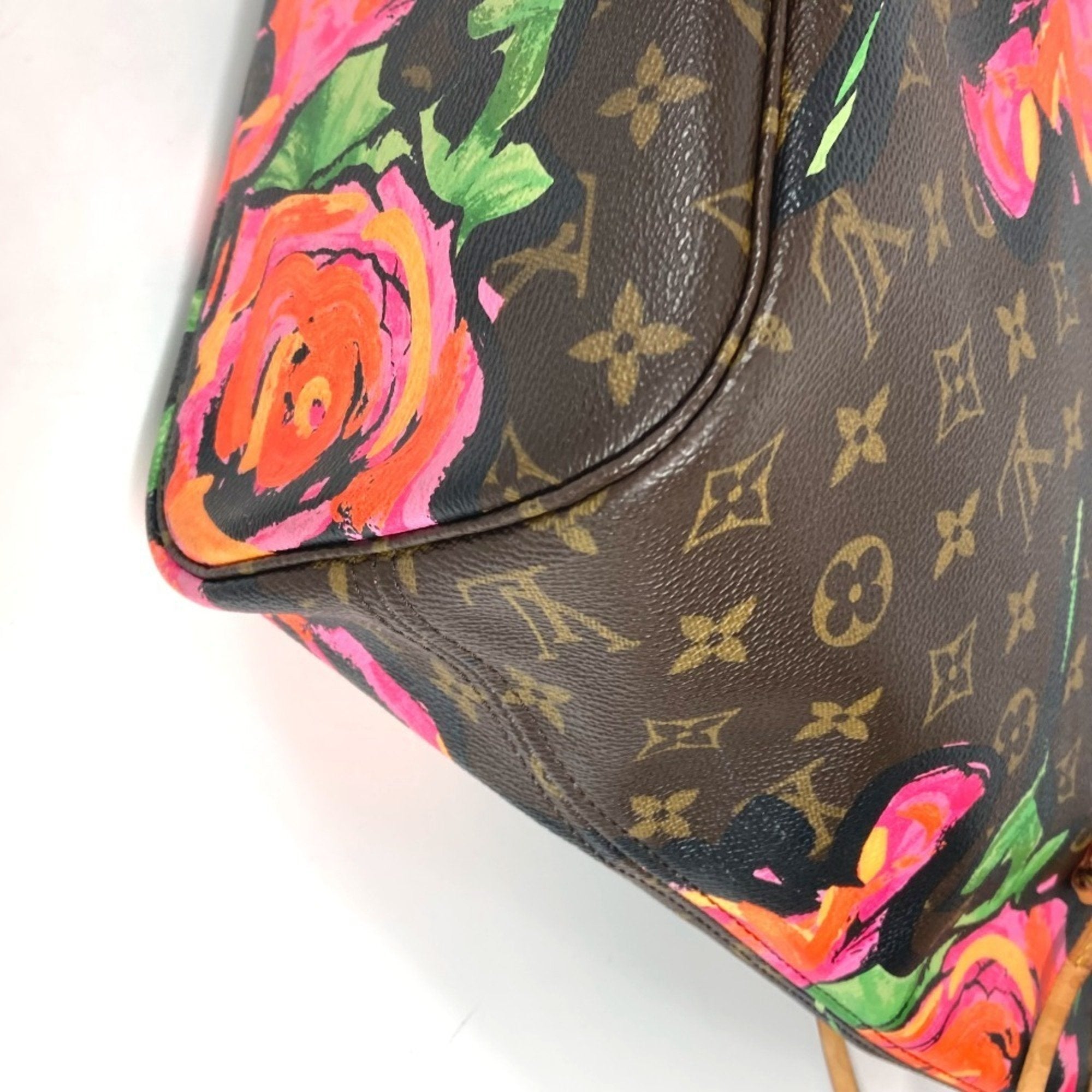 Louis Vuitton Brown Pink Canvas Monogram Shoulder Bag Tote Bag (Pre-Owned)