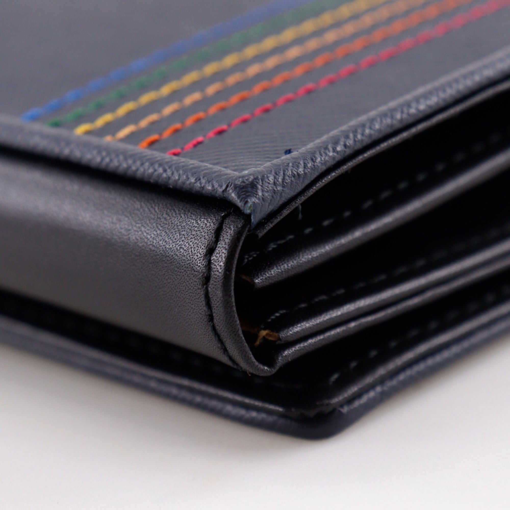 Castelbajac Black Leather Long Wallet (Bi-Fold) (Pre-Owned)