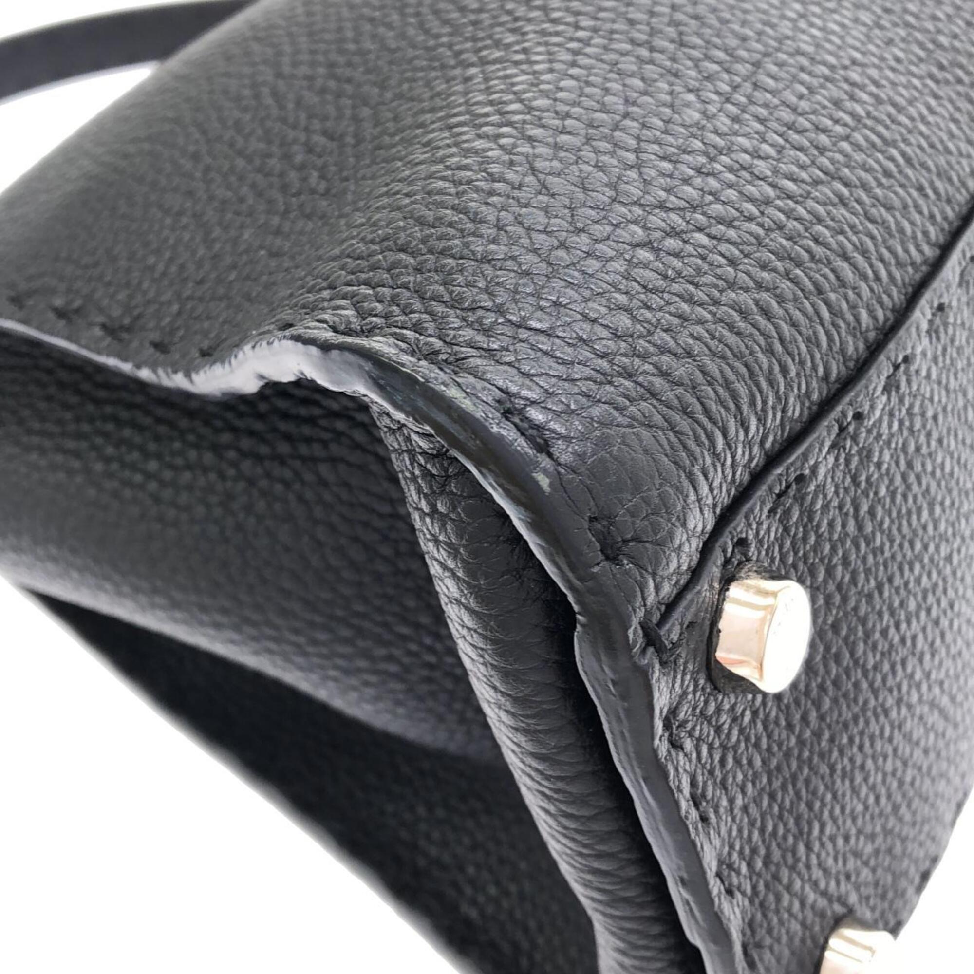 Fendi Selleria Black Leather Handbag (Pre-Owned)