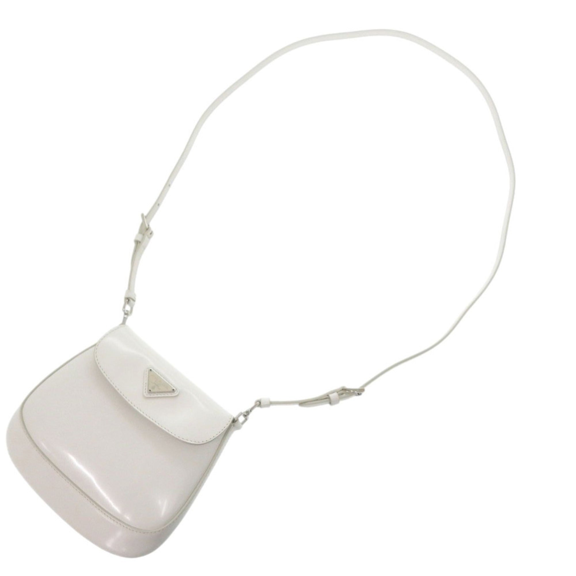Prada White Leather Shoulder Bag (Pre-Owned)
