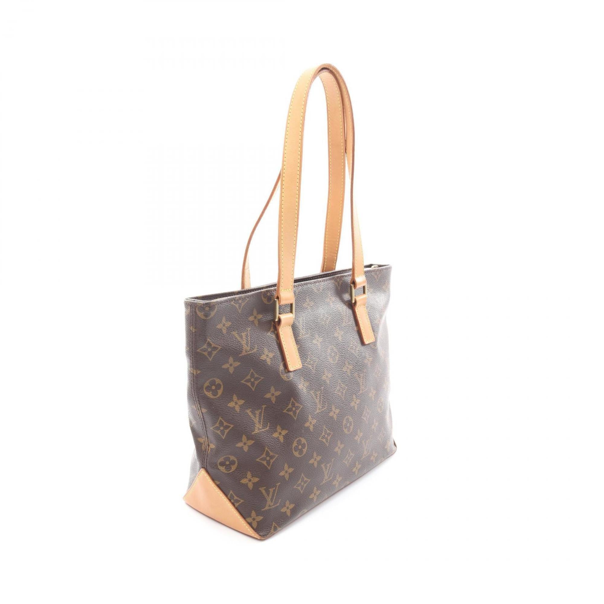 Louis Vuitton Brown Coated Canvas Leather Handbag Shoulder Bag (Pre-Owned)