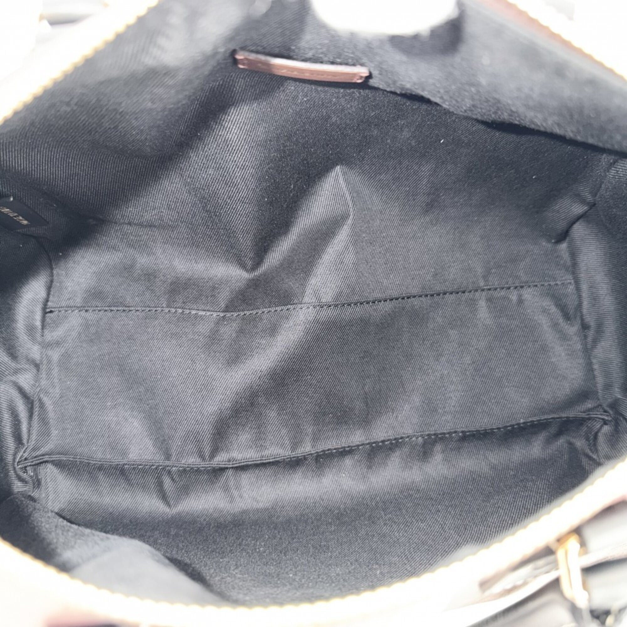 Burberry Black Brown Leather Boston Bag Handbag Shoulder Bag (Pre-Owned)