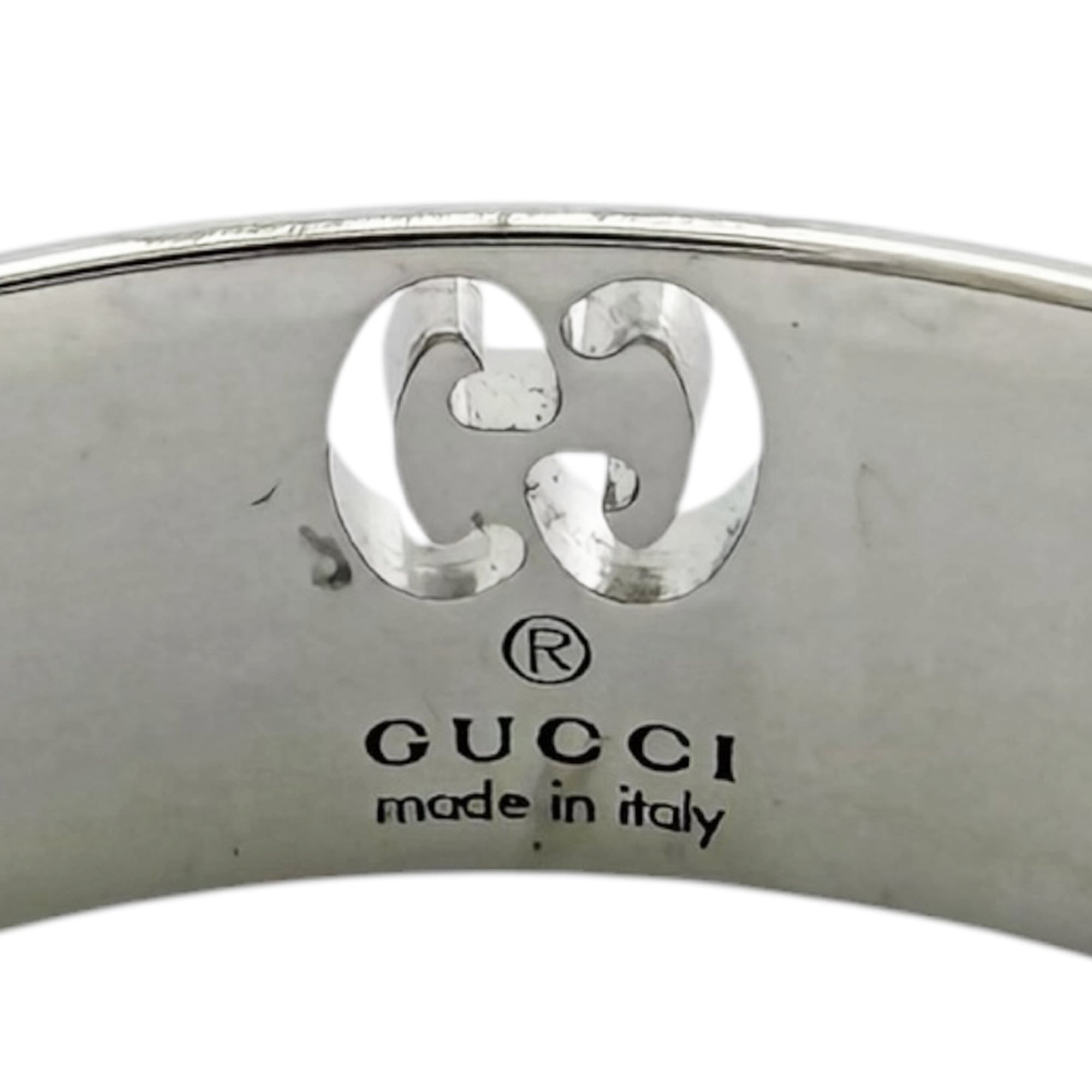 Gucci Icon Silver White Gold (18K) Band Ring (Pre-Owned)
