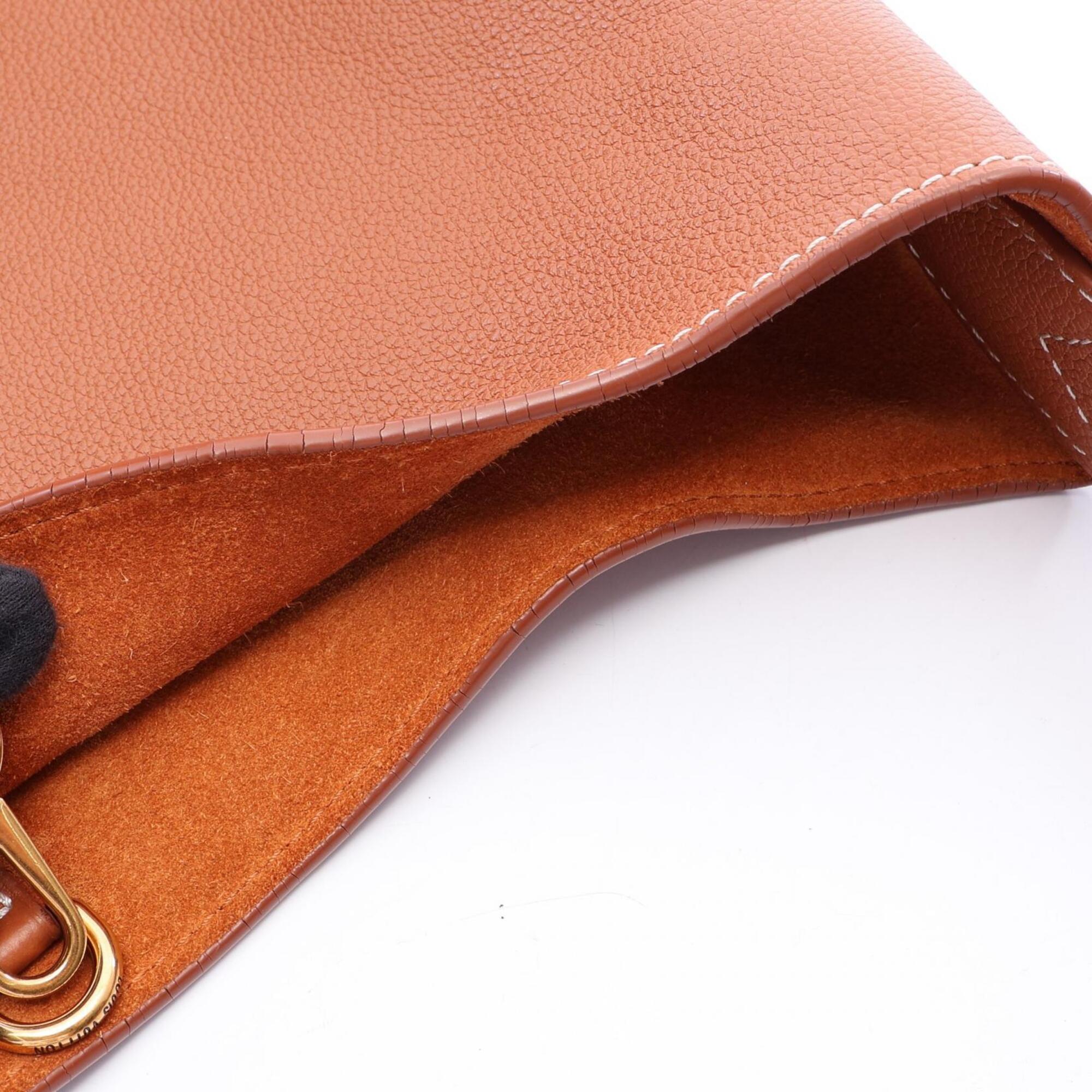 Louis Vuitton Brown Leather Handbag Pouch Shoulder Bag (Pre-Owned)