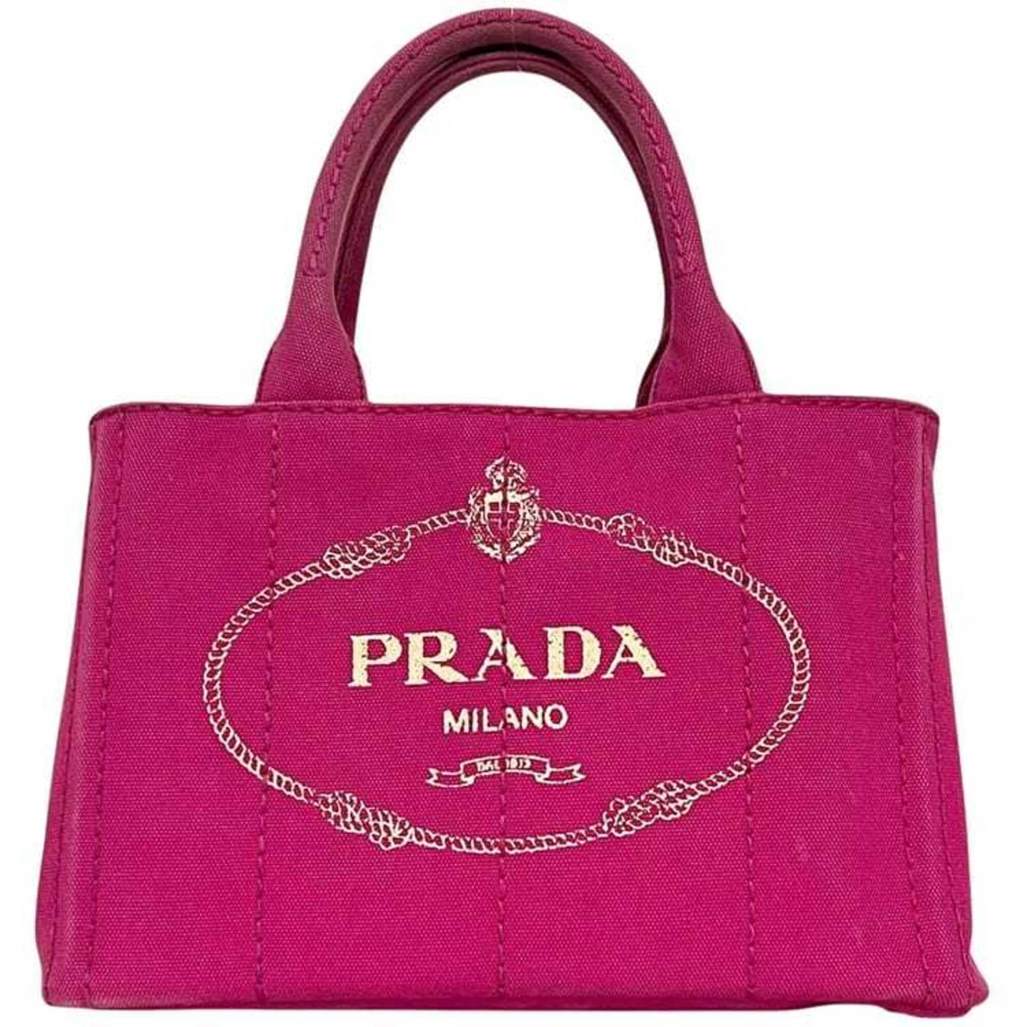 Prada Pink Canvas Tote Bag (Pre-Owned)