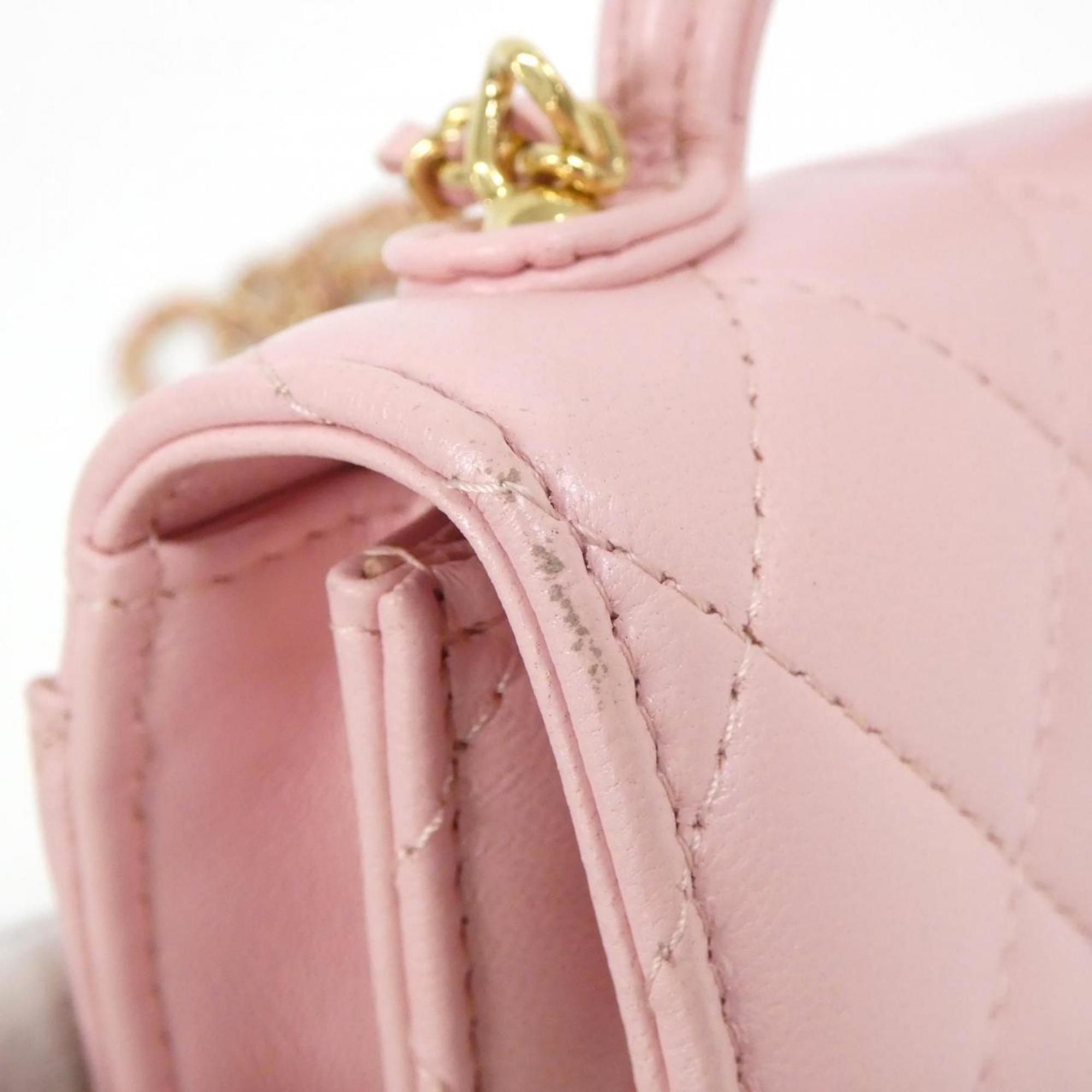 Chanel Pink Leather Shoulder Bag (Pre-Owned)