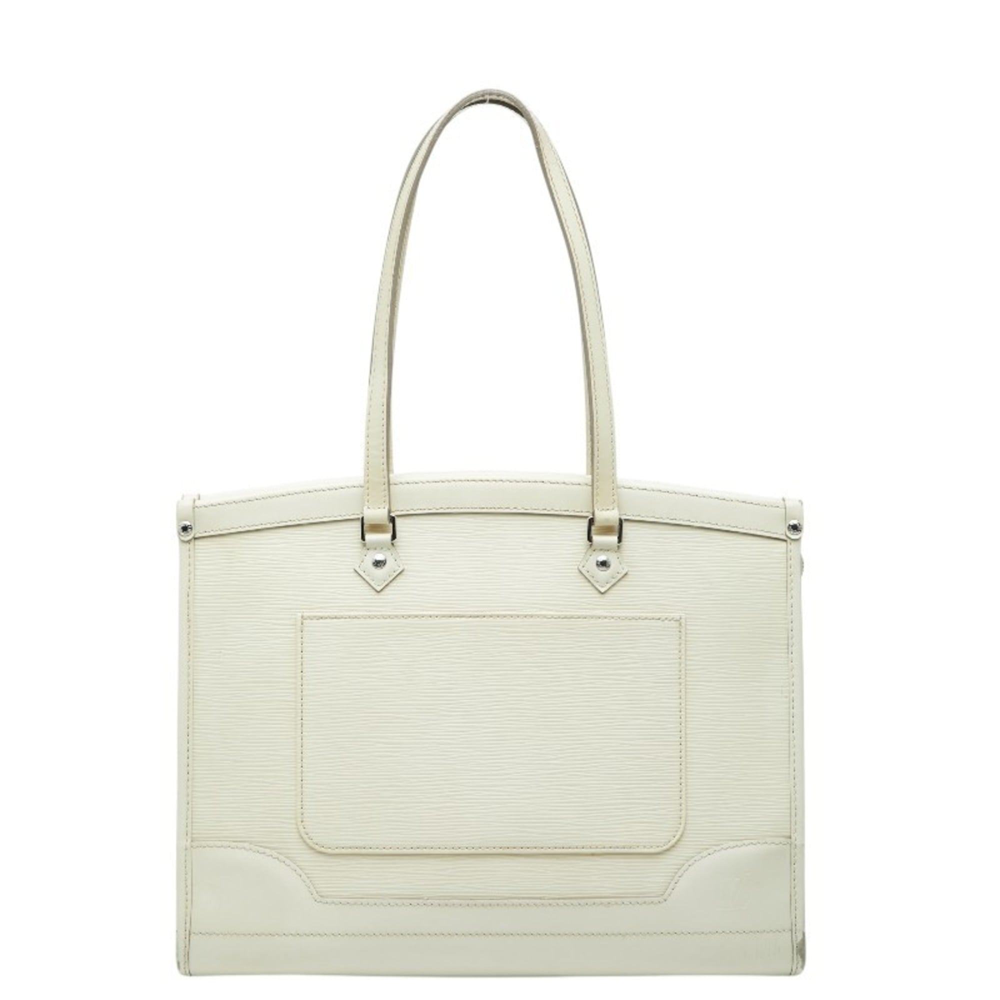 Louis Vuitton Lv Off White White Leather Shoulder Bag Tote Bag (Pre-Owned)