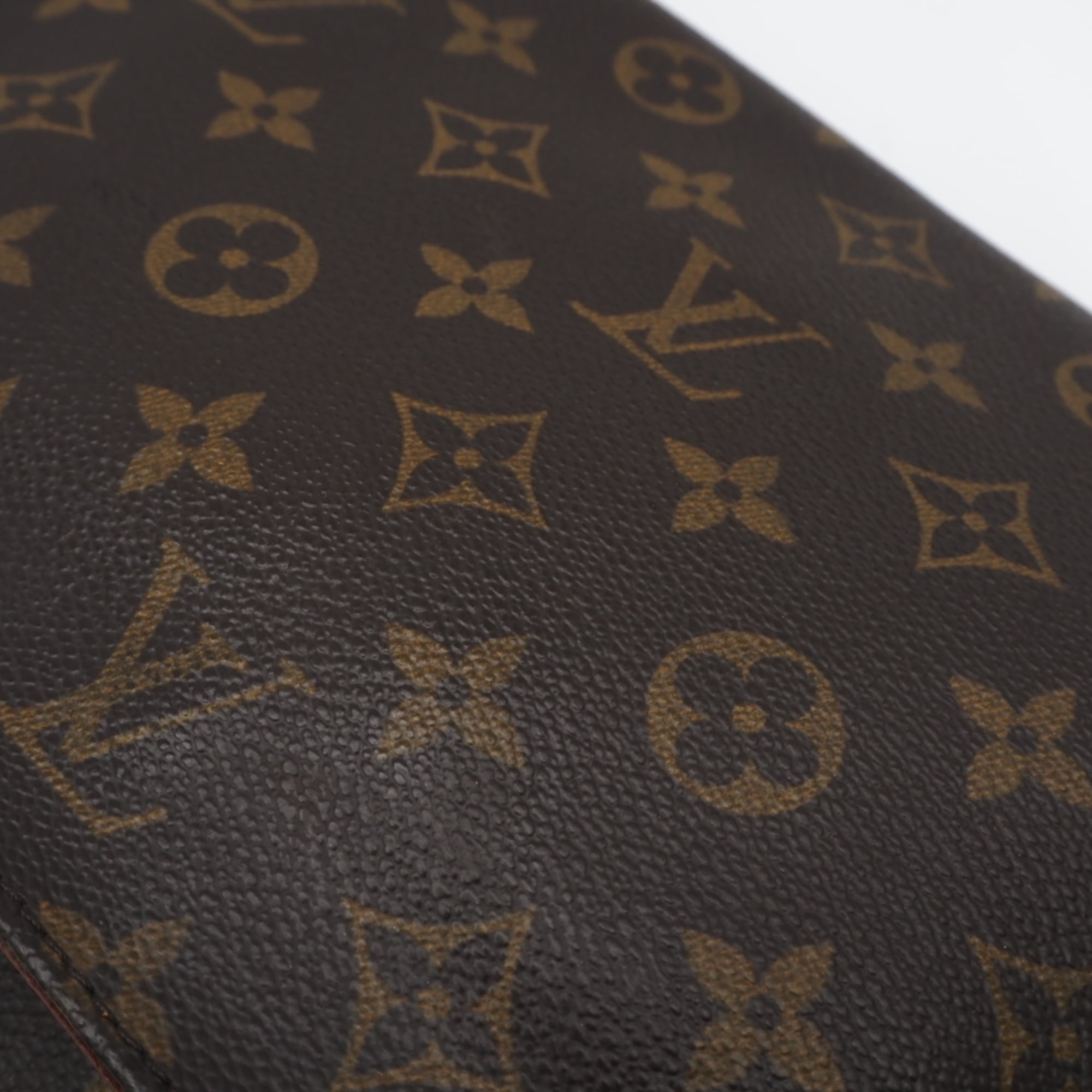 Louis Vuitton Monogram Beige Brown Coated Canvas Leather Shoulder Bag (Pre-Owned)