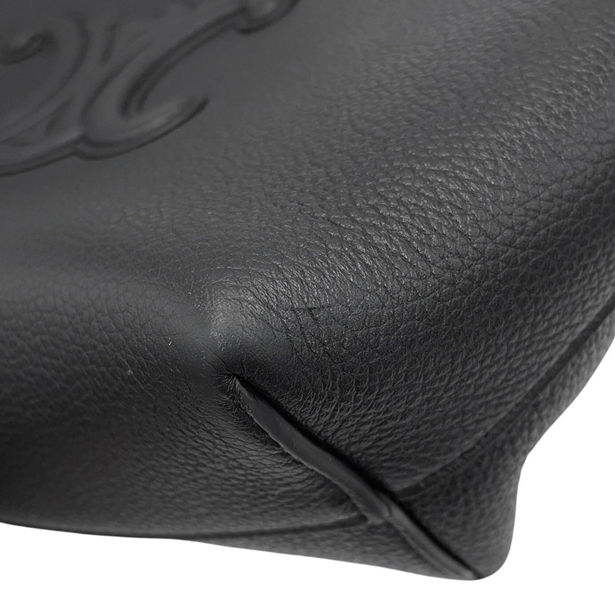 Celine Cabas Black Leather Handbag Shoulder Bag (Pre-Owned)