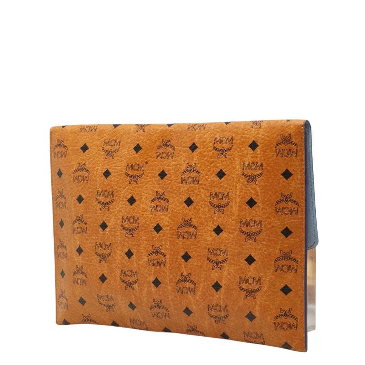 Mcm Brown Pvc Leather Clutch Bag (Pre-Owned)