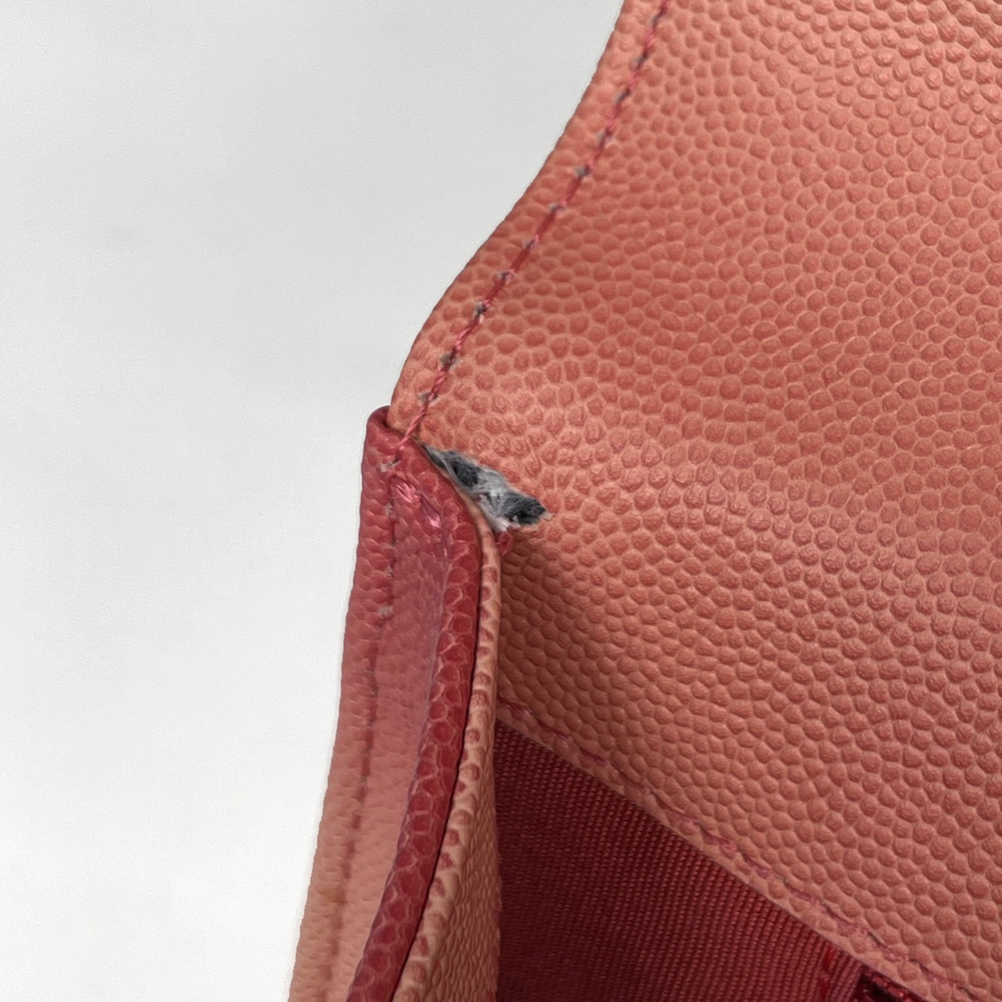 Chanel Matelasse Salmon Pink Grained Calfskin Handbag (Pre-Owned)