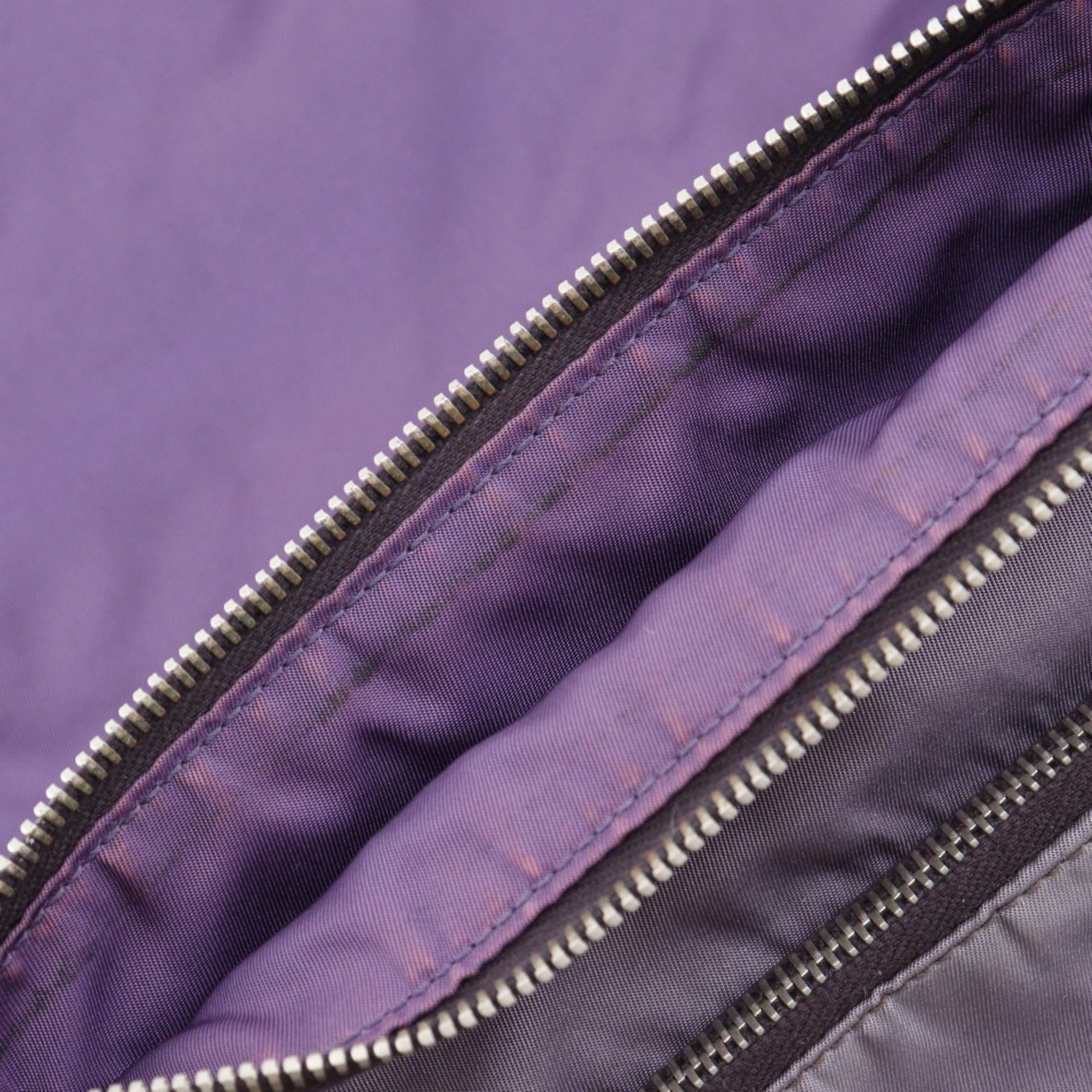 Prada Purple Nylon Leather Shoulder Bag (Pre-Owned)