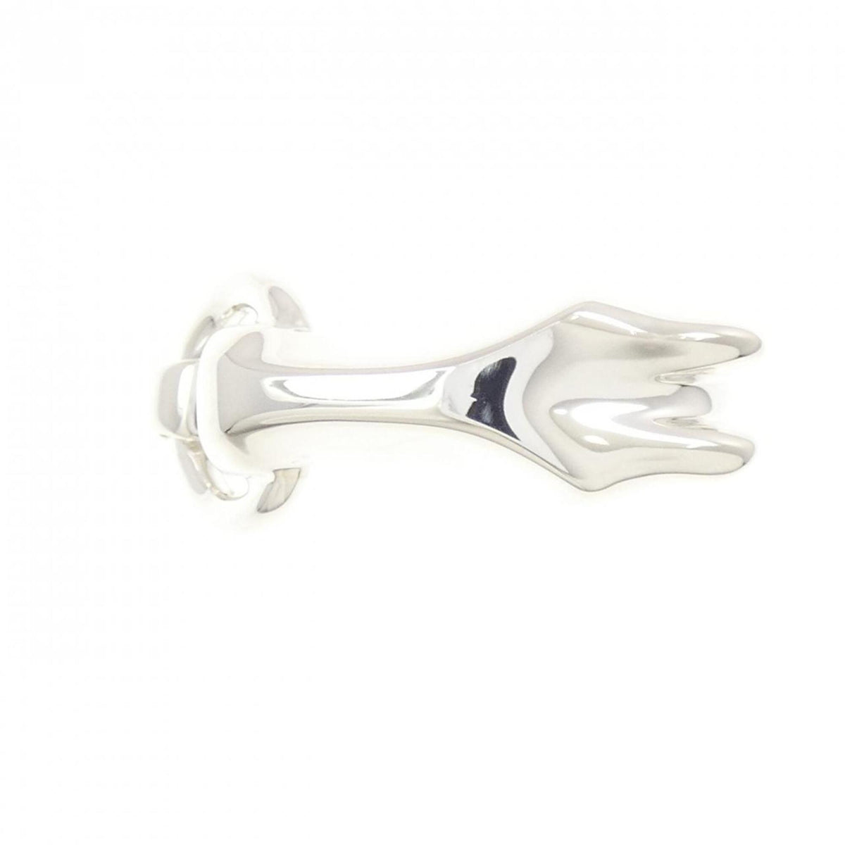 Hermes Silver 925 Band Ring (Pre-Owned)