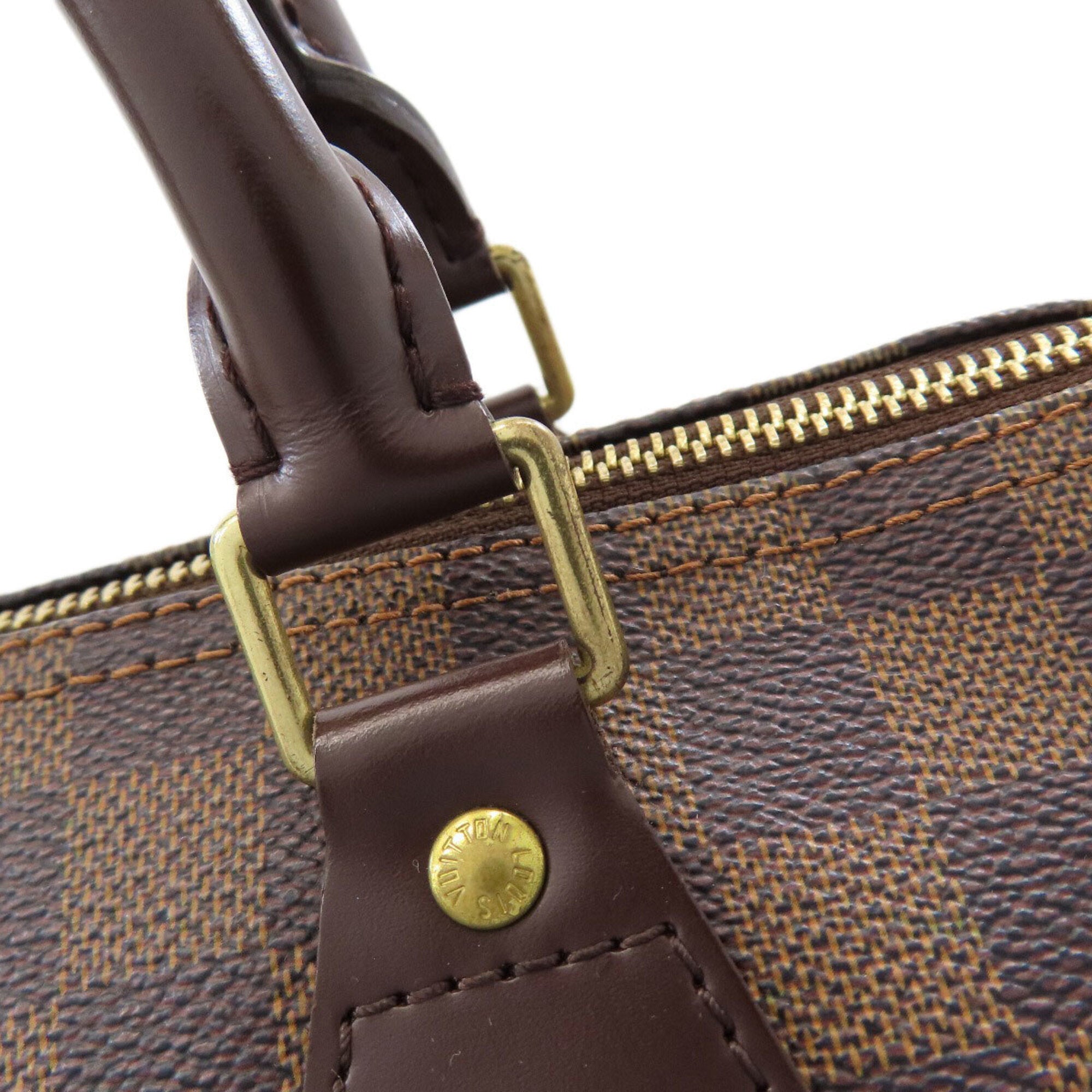 Louis Vuitton Damier Canvas Ebene Damier Canvas Boston Bag (Pre-Owned)