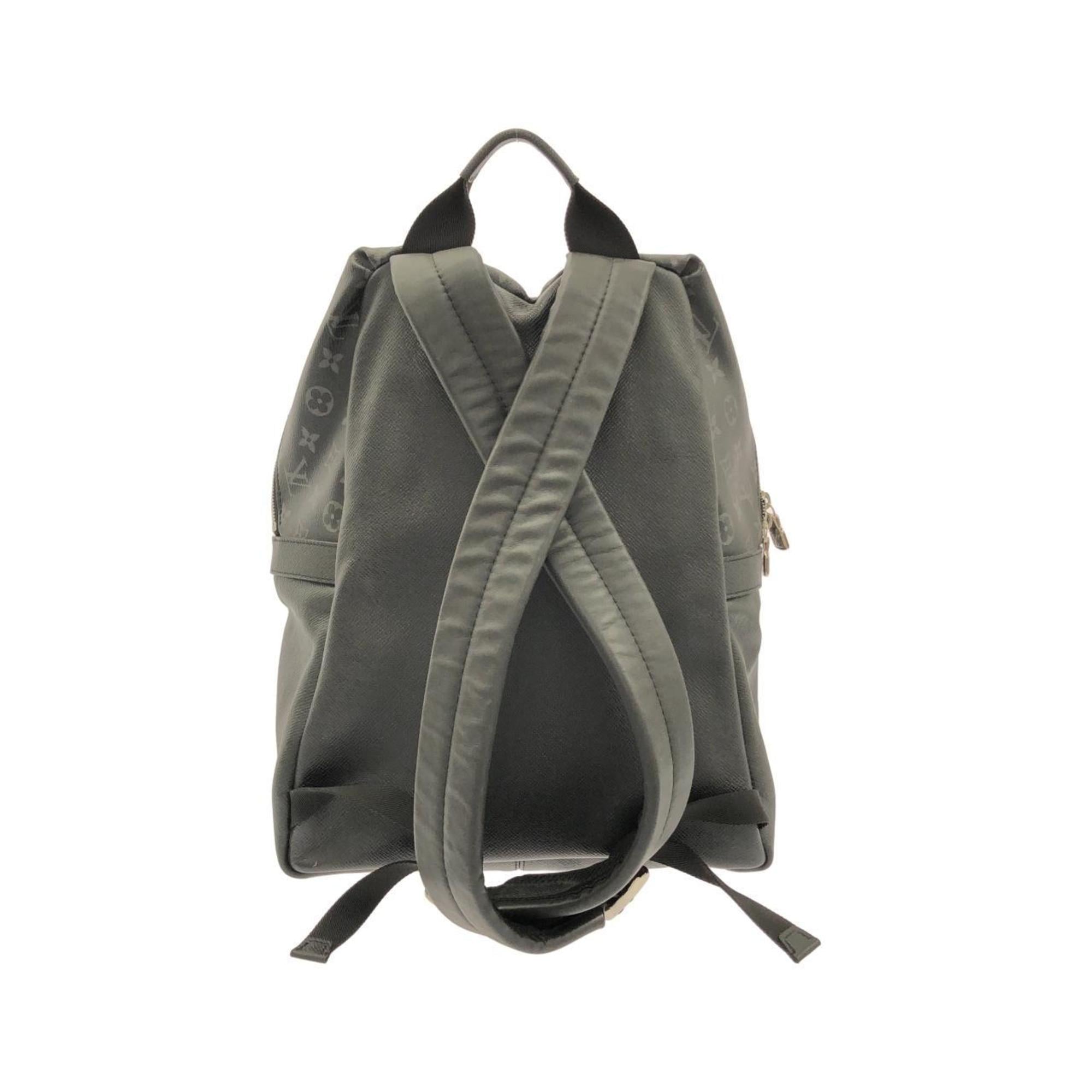 Louis Vuitton Taigarama Black Coated Canvas Leather Backpack (Pre-Owned)