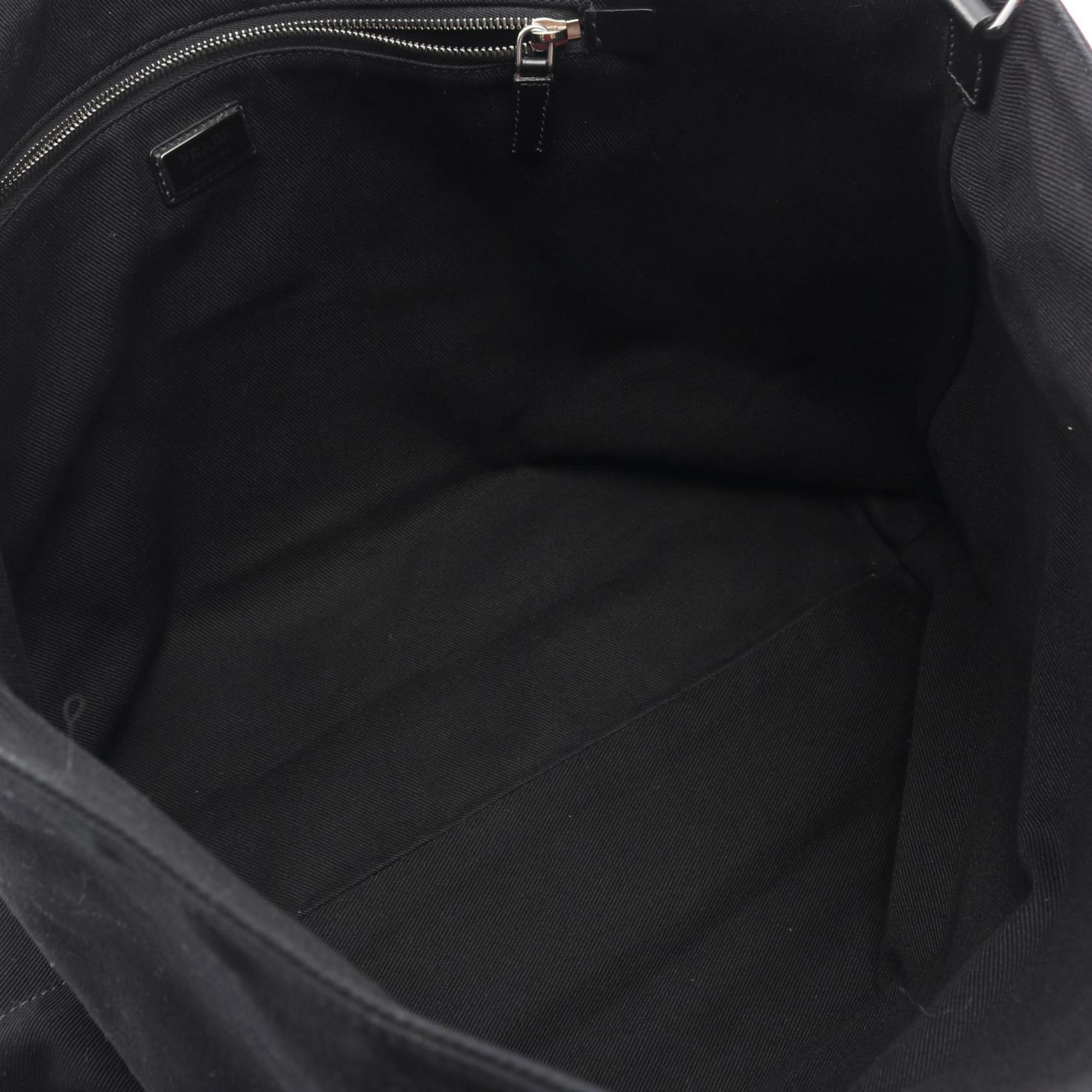 Prada Black Canvas Tote Bag (Pre-Owned)