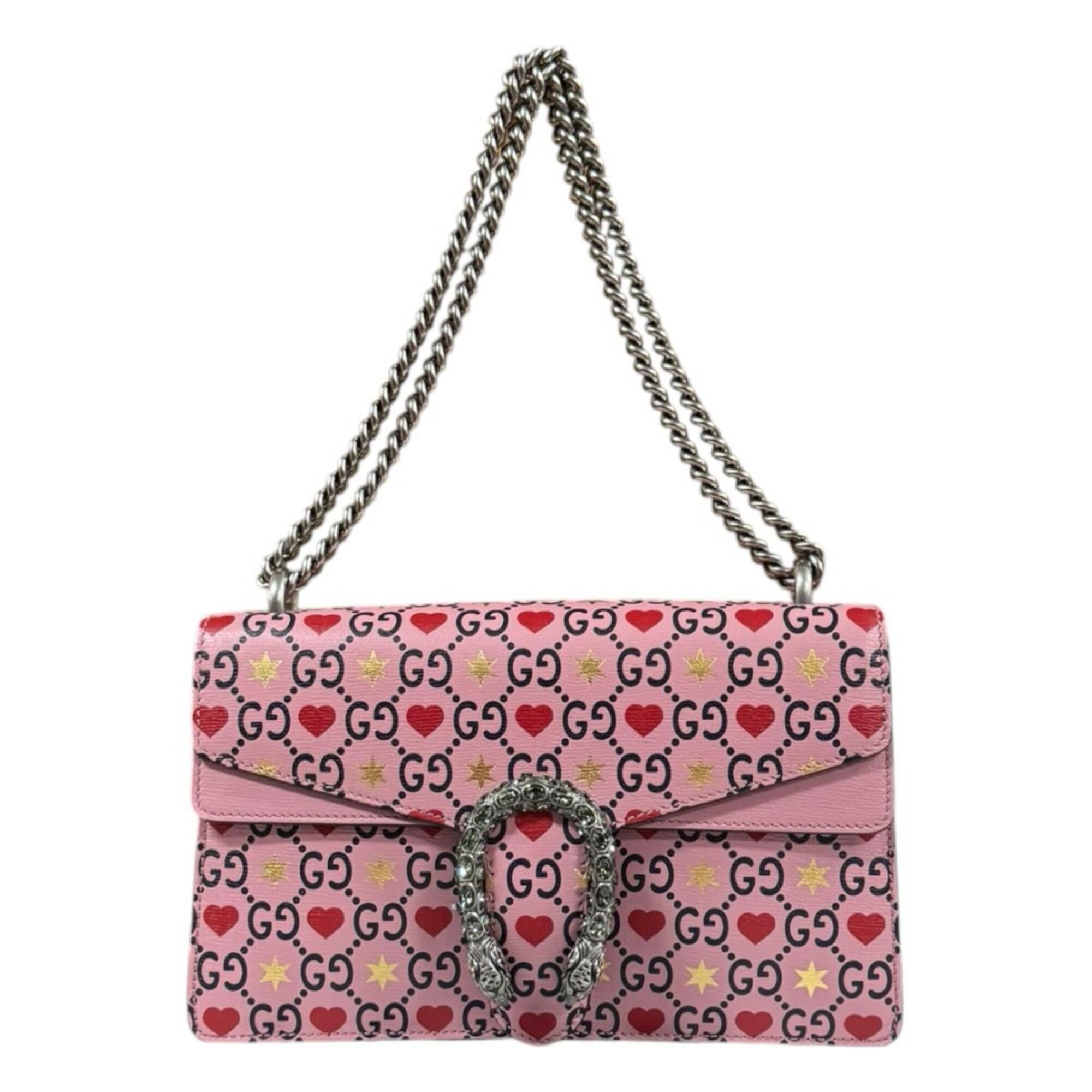 Gucci Pink Leather Shoulder Bag (Pre-Owned)