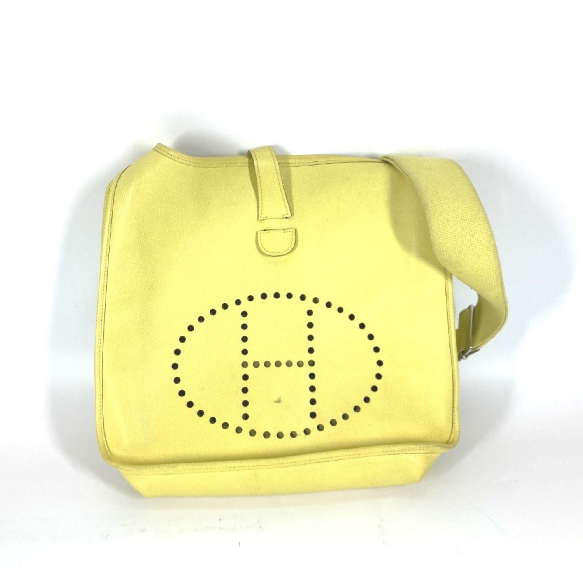 Hermes Lime Lime Yellow Yellow Epsom Leather Shoulder Bag (Pre-Owned)