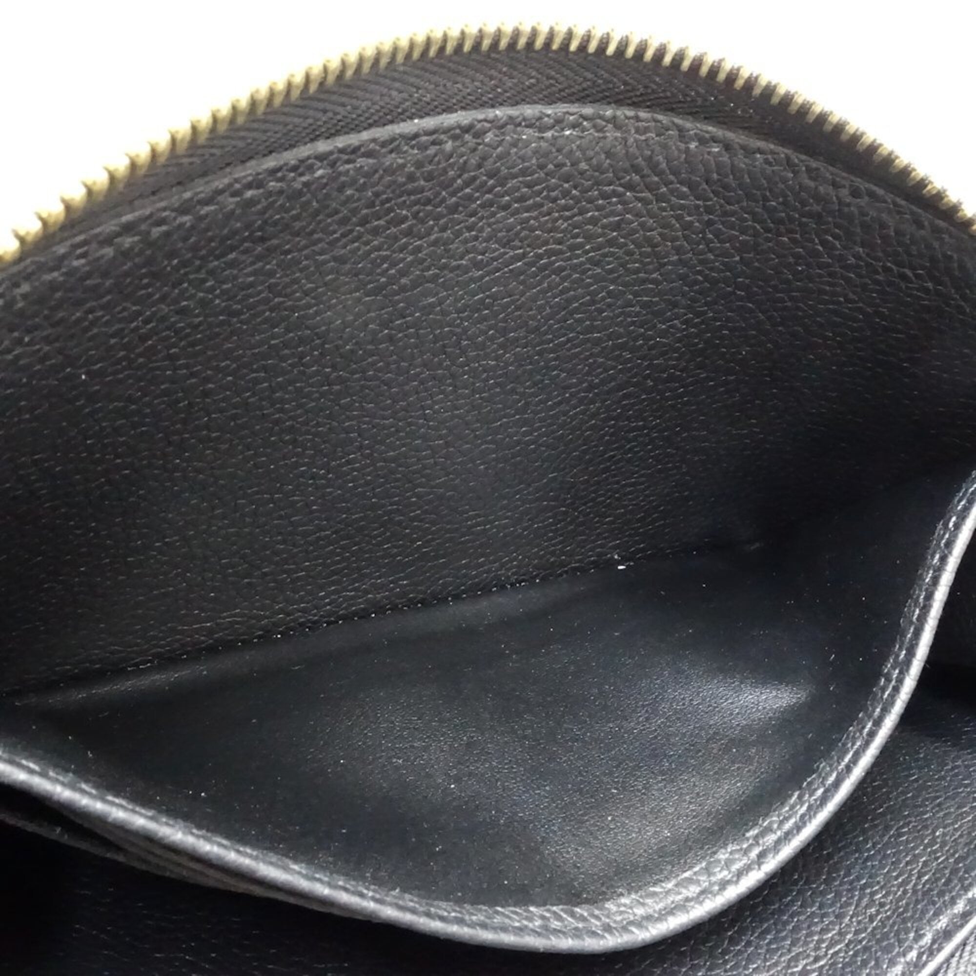 Louis Vuitton Monogram Cream Noir Monogram Empreinte Long Wallet (Bi-Fold) (Pre-Owned)