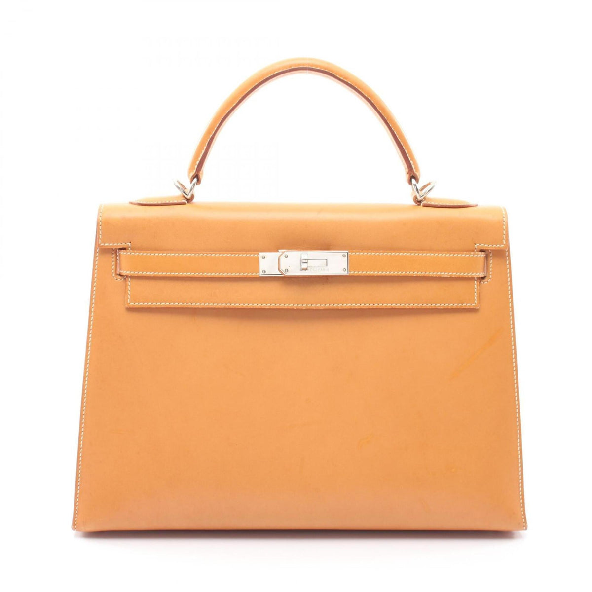 Hermes Brown Chamonix Leather Handbag (Pre-Owned)