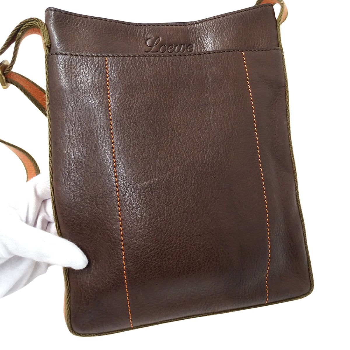 Loewe Brown Leather Handbag Shoulder Bag (Pre-Owned)