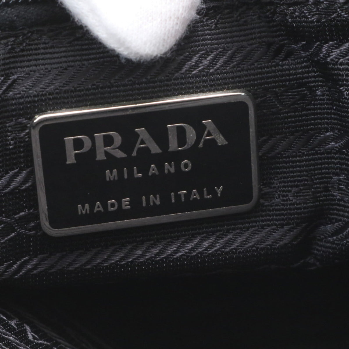 Prada Black Leather Nylon Shoulder Bag Tote Bag (Pre-Owned)