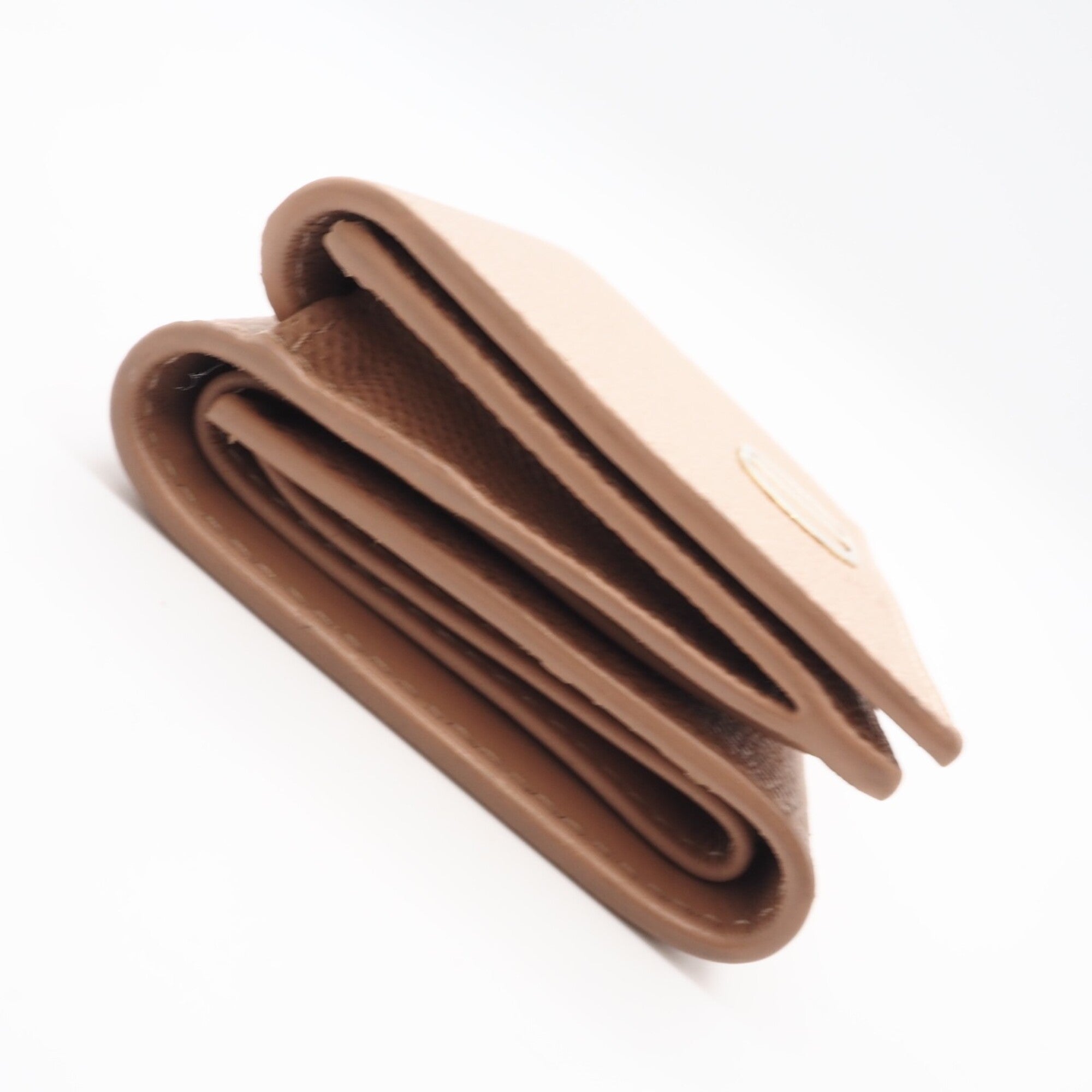 Christian Dior Beige Leather Wallet (Tri-Fold) (Pre-Owned)
