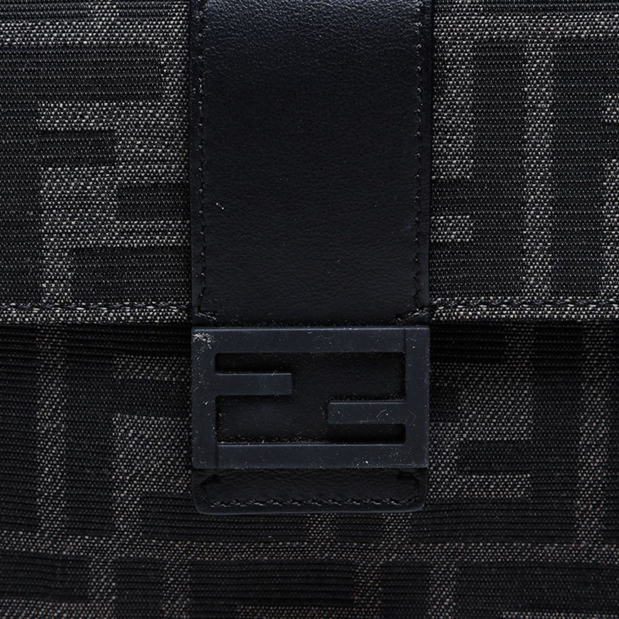 Fendi Zucca Black Shoulder Bag (Pre-Owned)