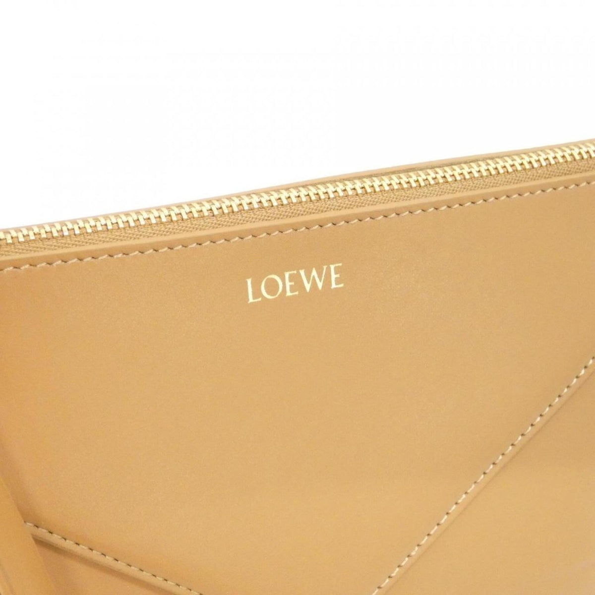Loewe Beige Leather Handbag Pouch Shoulder Bag (Pre-Owned)