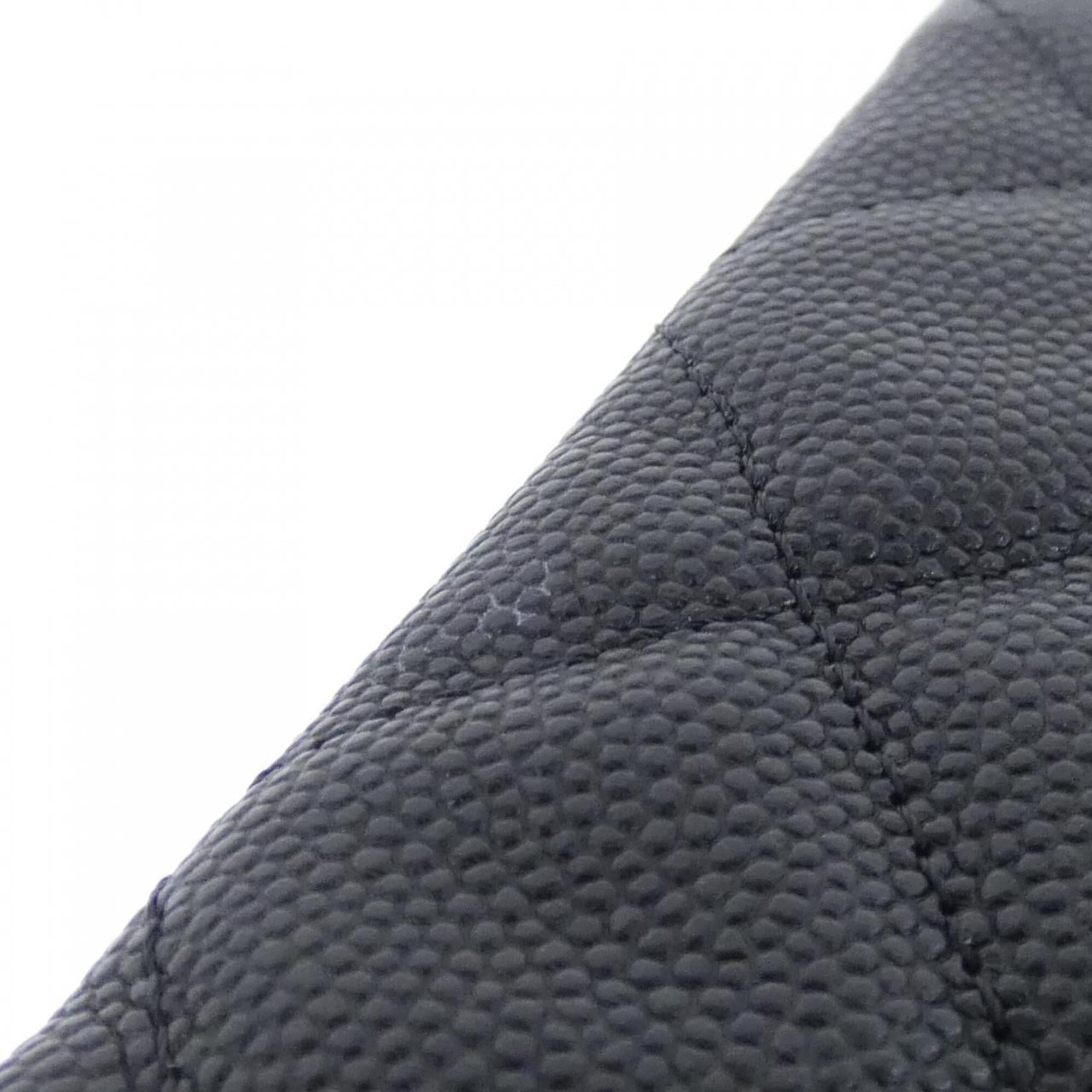 Chanel Black Grained Calfskin Handbag Pouch (Pre-Owned)