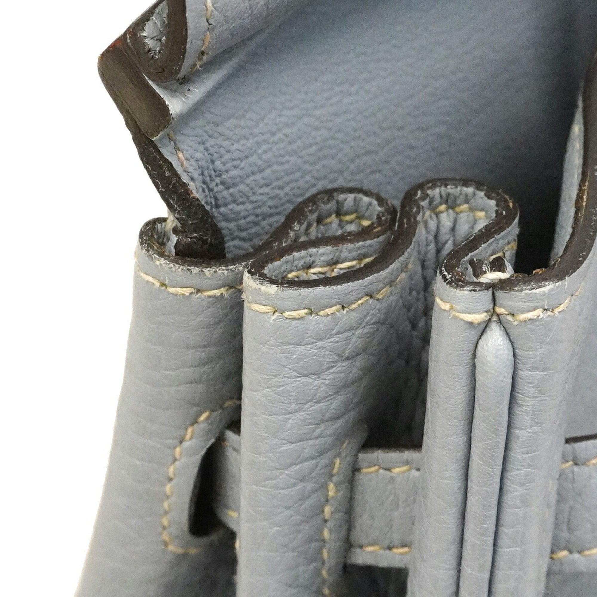 Hermes Blue Lin Togo Leather Handbag (Pre-Owned)