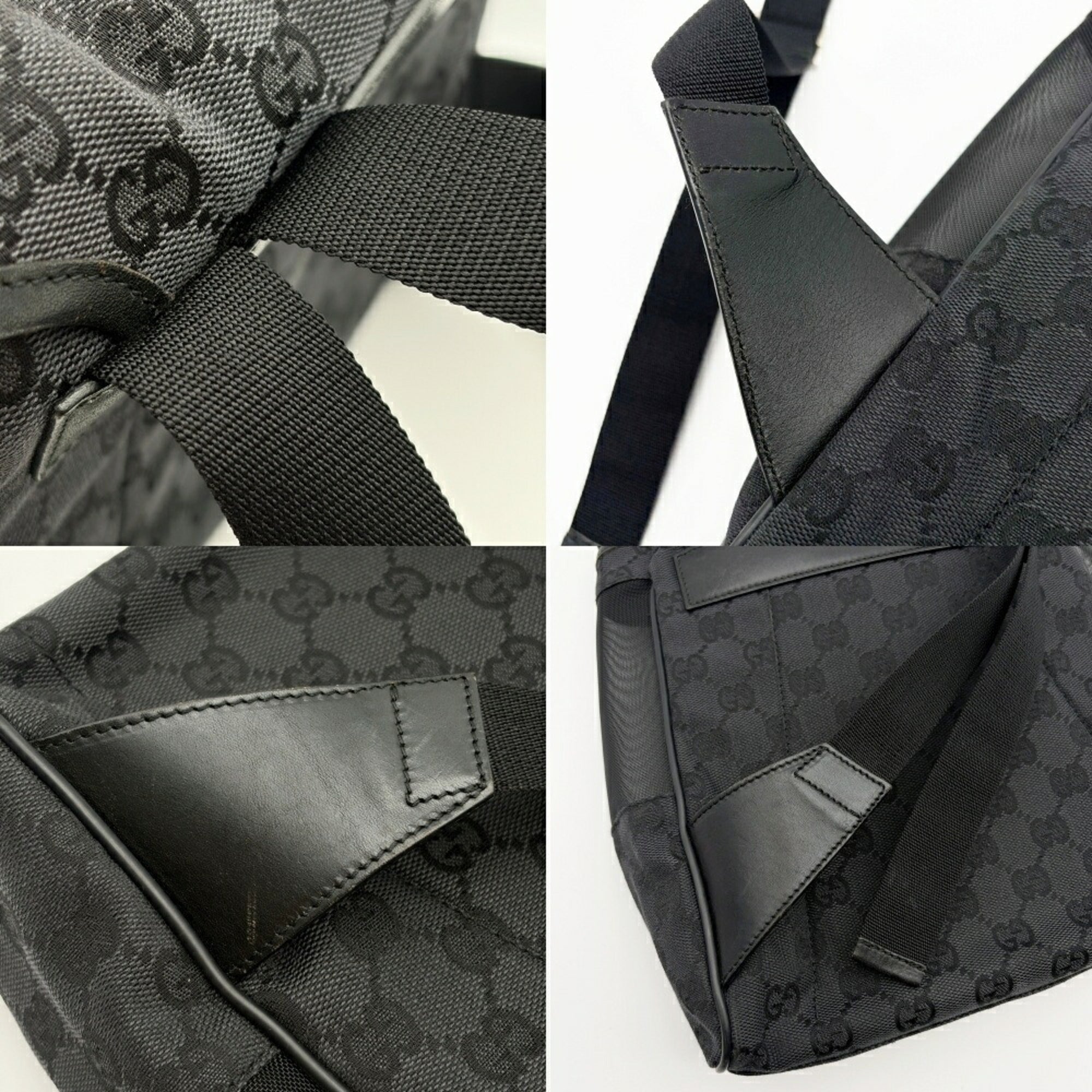 Gucci Black Gg Canvas Nylon (Pre-Owned)