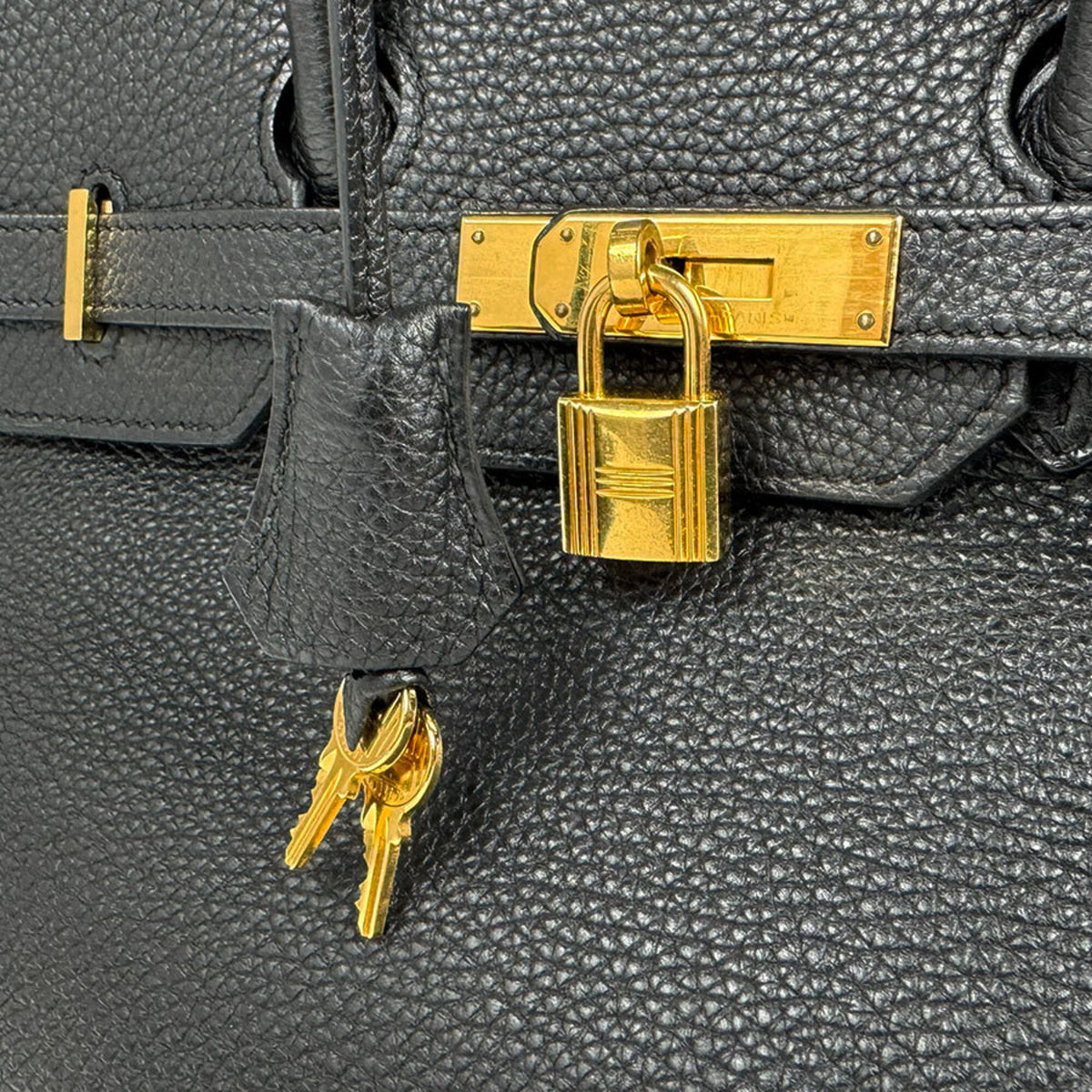 Hermes Black Togo Leather Handbag (Pre-Owned)